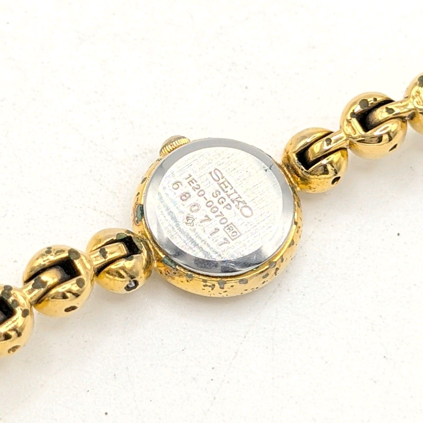 SEIKO 1E20-0070 Bracelet watch Watch Ladies Quartz Round Gold Y2K