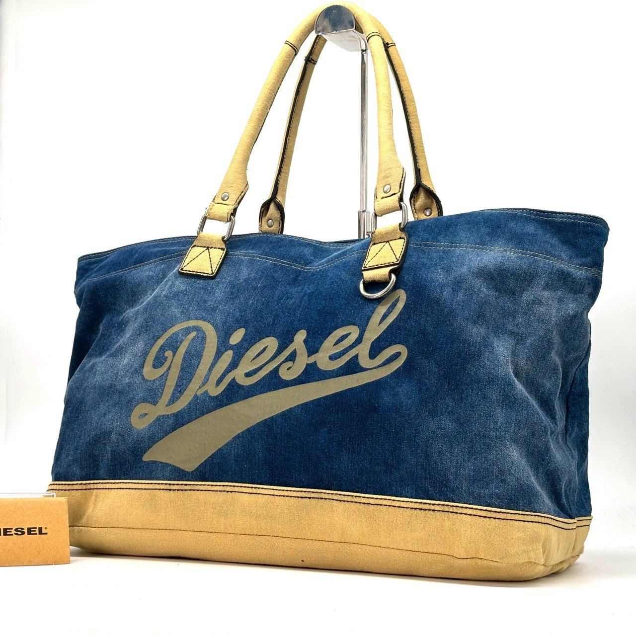 背中で語るデニム】 DIESEL トートバッグ デニム ビッグロゴ