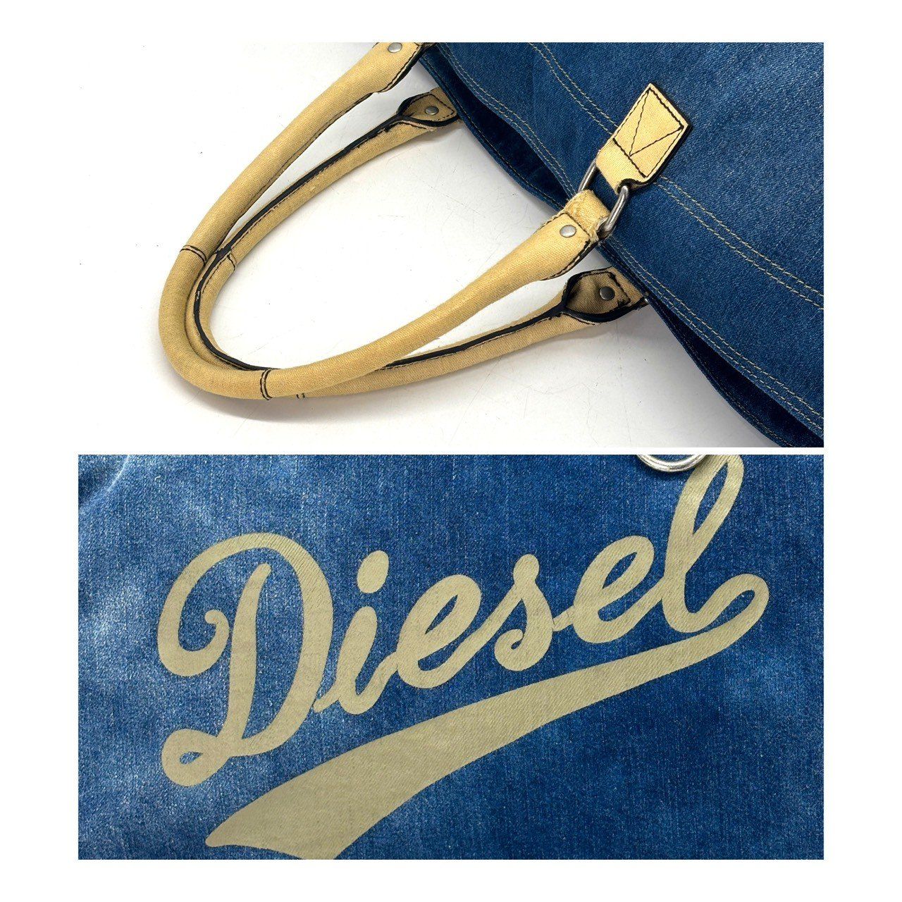 背中で語るデニム】 DIESEL トートバッグ デニム ビッグロゴ