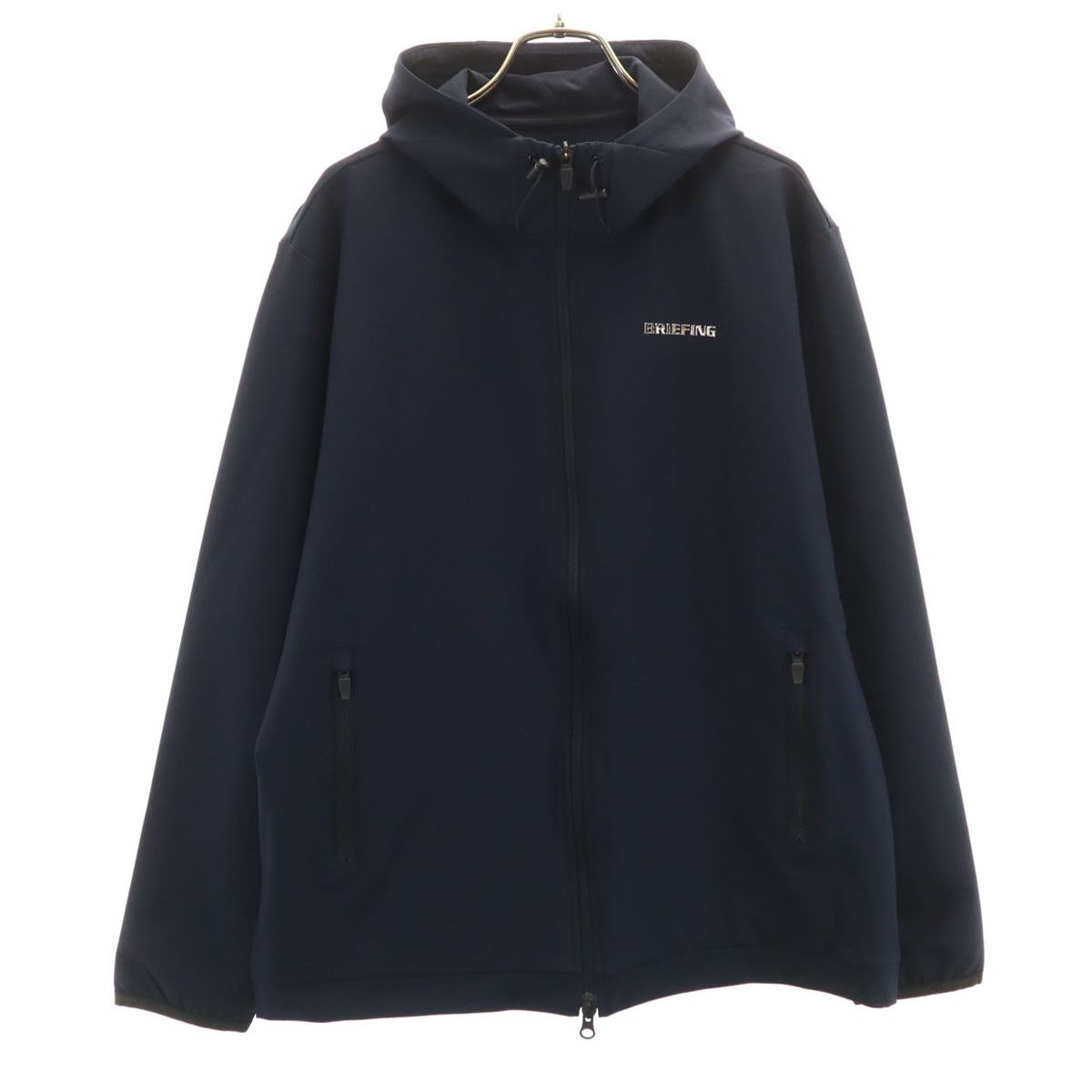 美品 BRIEFING ブリーフィング ゴルフ 長袖 ストーム ジップパーカー L 
