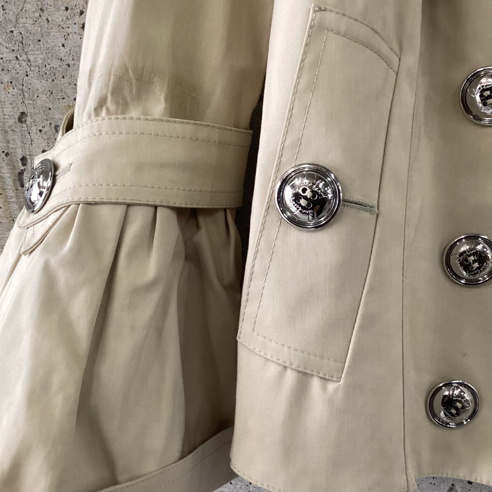 バーバリー BURBERRY デザインショート丈トレンチコート - メルカリ