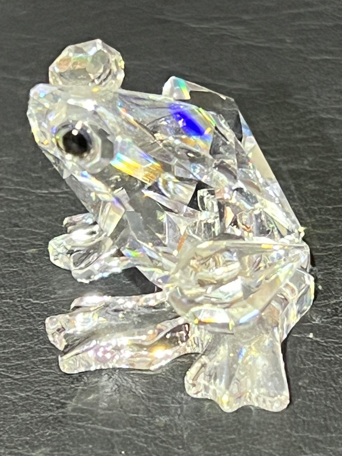  SWAROVSKI スワロフスキー ベイビー フロッグ＆2006年廃盤品カエル ２個セット ガラスケース 置物 インテリア小物