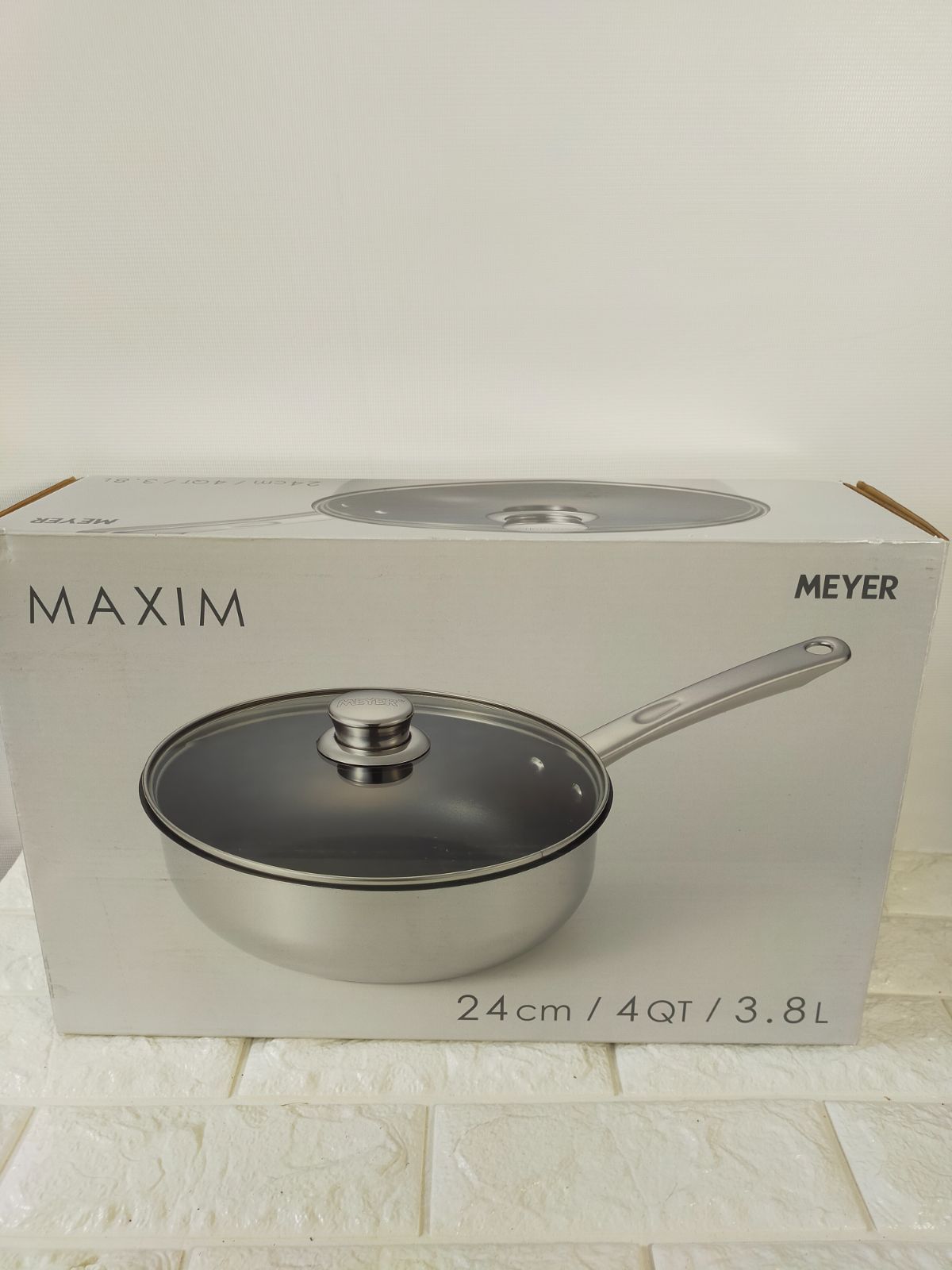 マイヤー マキシム SS 蓋付ディープパン 24cm 3.8L 4QT IH 200V MXS