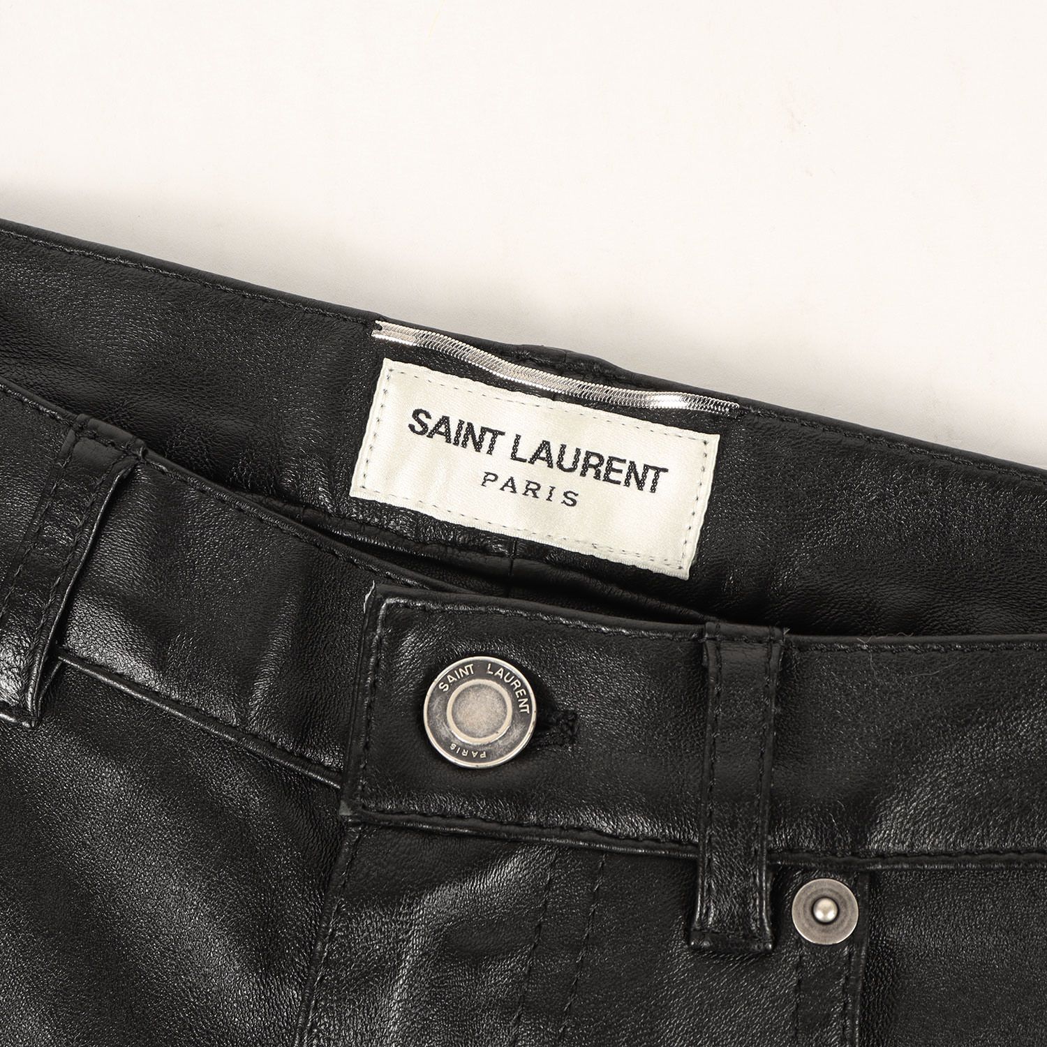 美品】SAINT LAURENT PARIS サンローラン パリ パンツ ブラック 黒