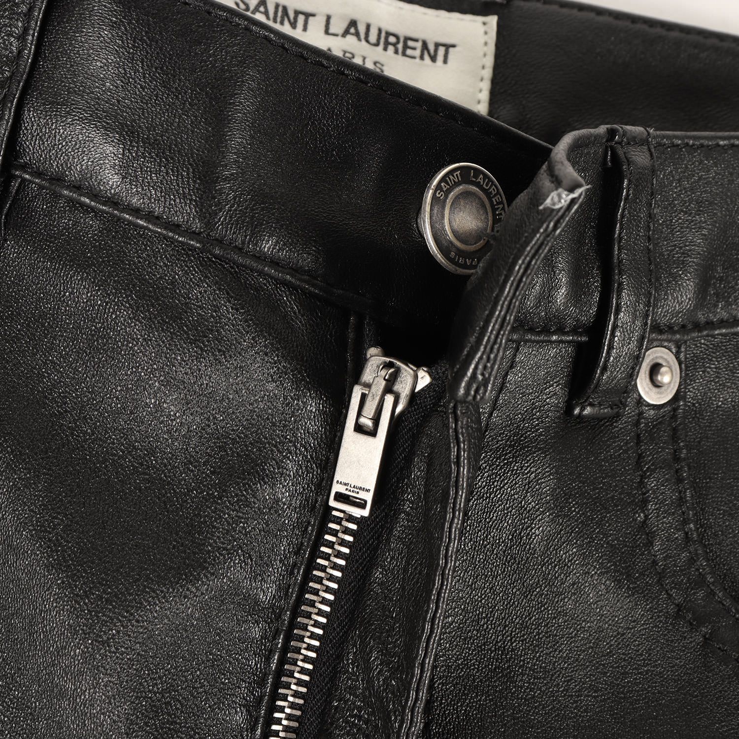 美品】SAINT LAURENT PARIS サンローラン パリ パンツ ブラック 黒