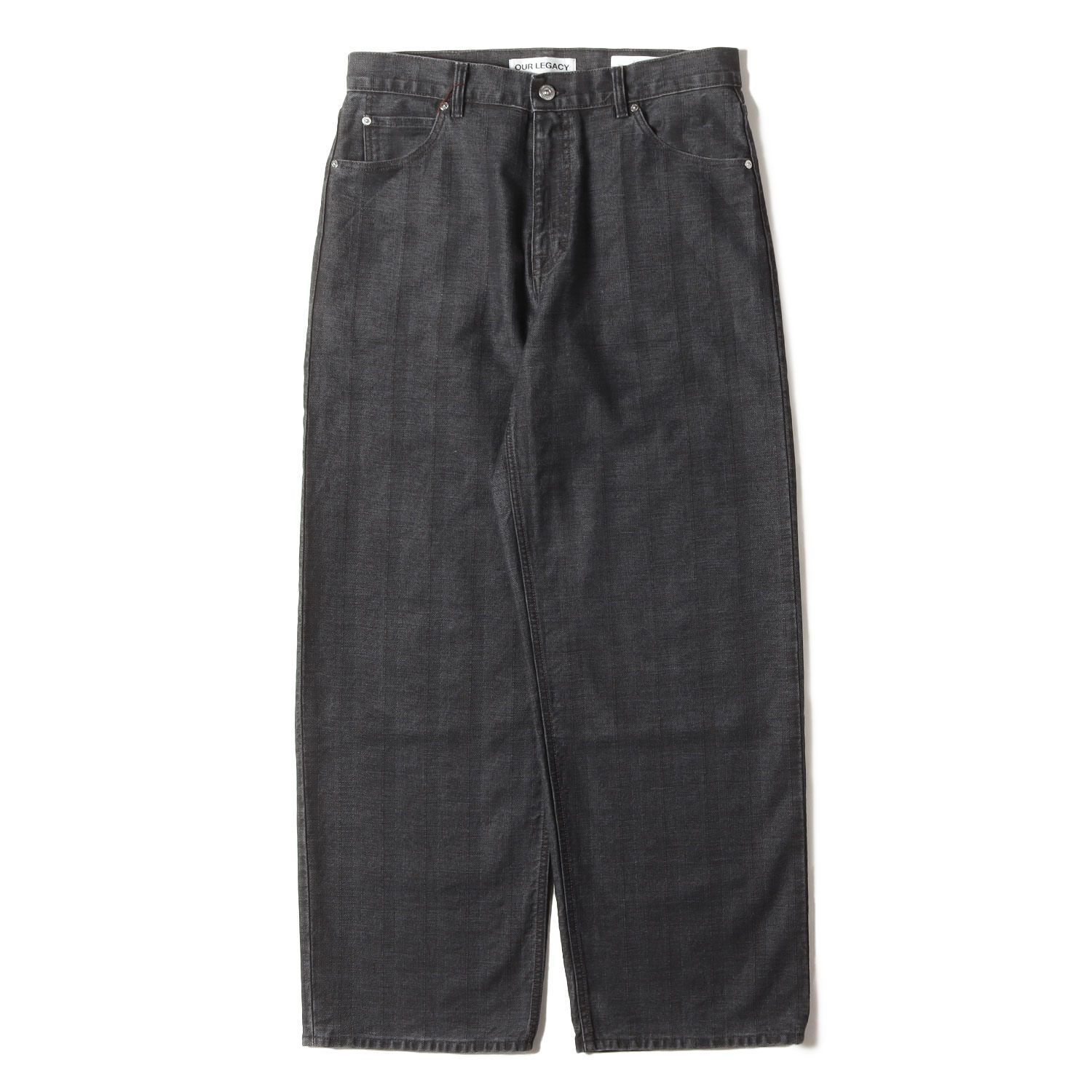 【美品】OUR LEGACY アワー レガシー パンツ ブラックインディゴ サイズ:32 | 25AW ヴァストカット ヘリンボーン デニム パンツ (Vast Cut Black Coated Herringbone) | ボトムス ジーンズ ジーパン【メンズ】【中古】 美品】OUR LEGACY アワー レガシー パンツ ブラックインディゴ サイズ