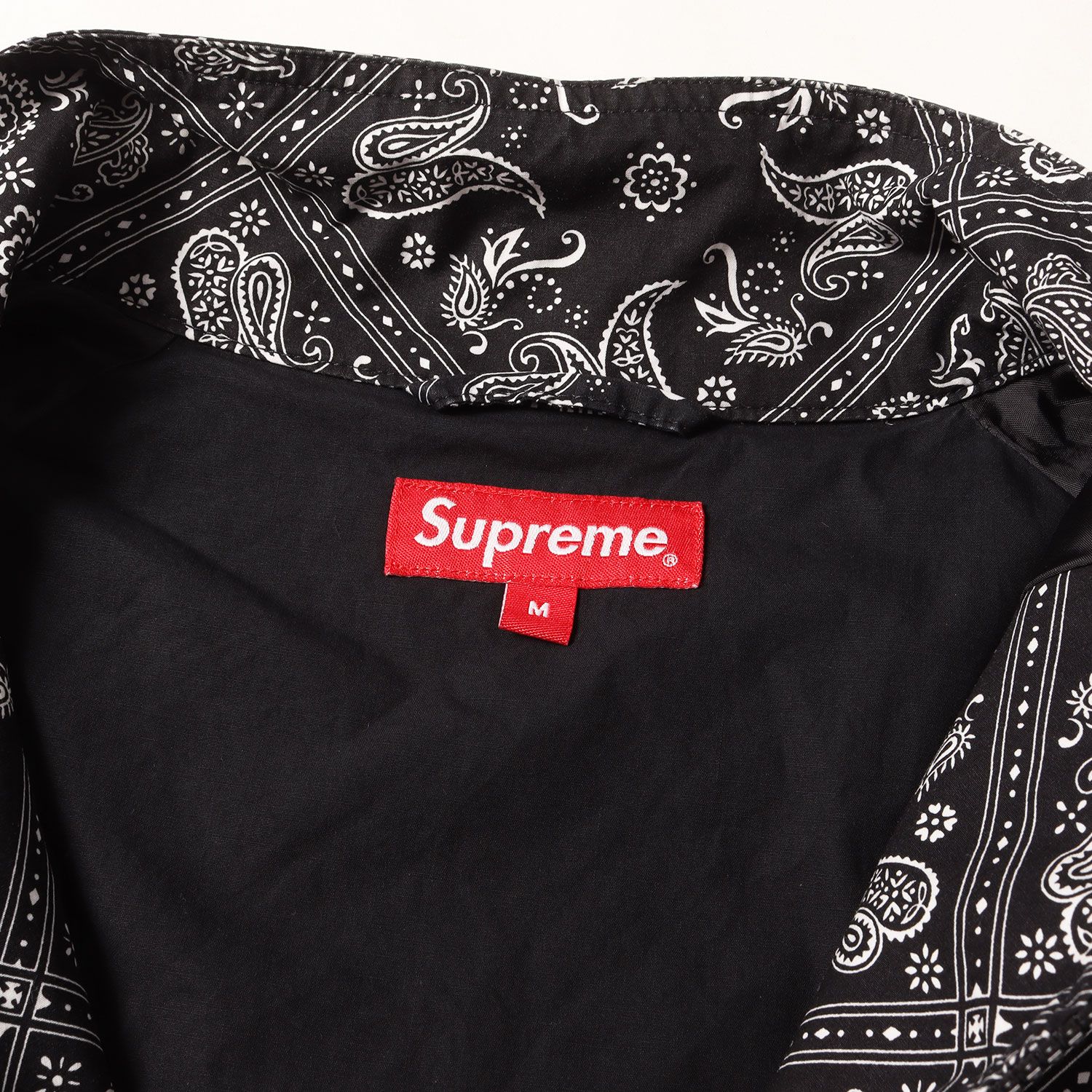 Supreme シュプリーム ジャケット ブラック 黒 サイズ:M | バンダナ柄 