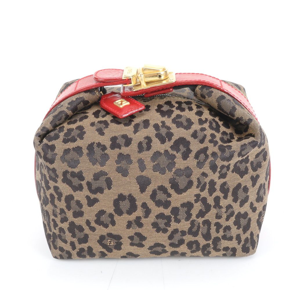 FENDI 豹柄 レオパード クラッチバッグ セカンドバッグ キャンバス