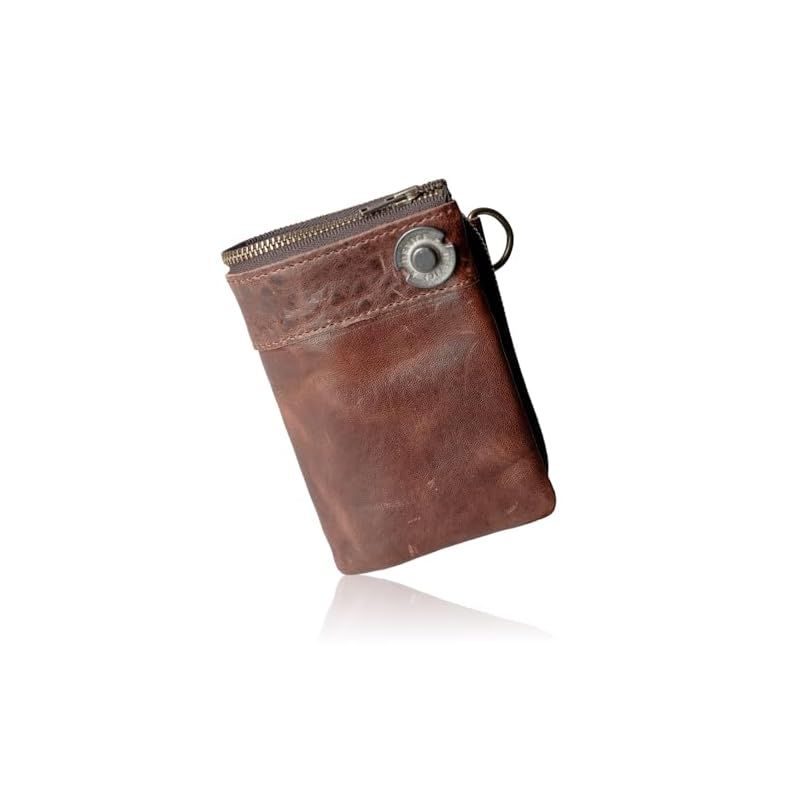 【新品】 [デバイス] ヴィンテージ 二つ折り 財布 -ブラウン 1