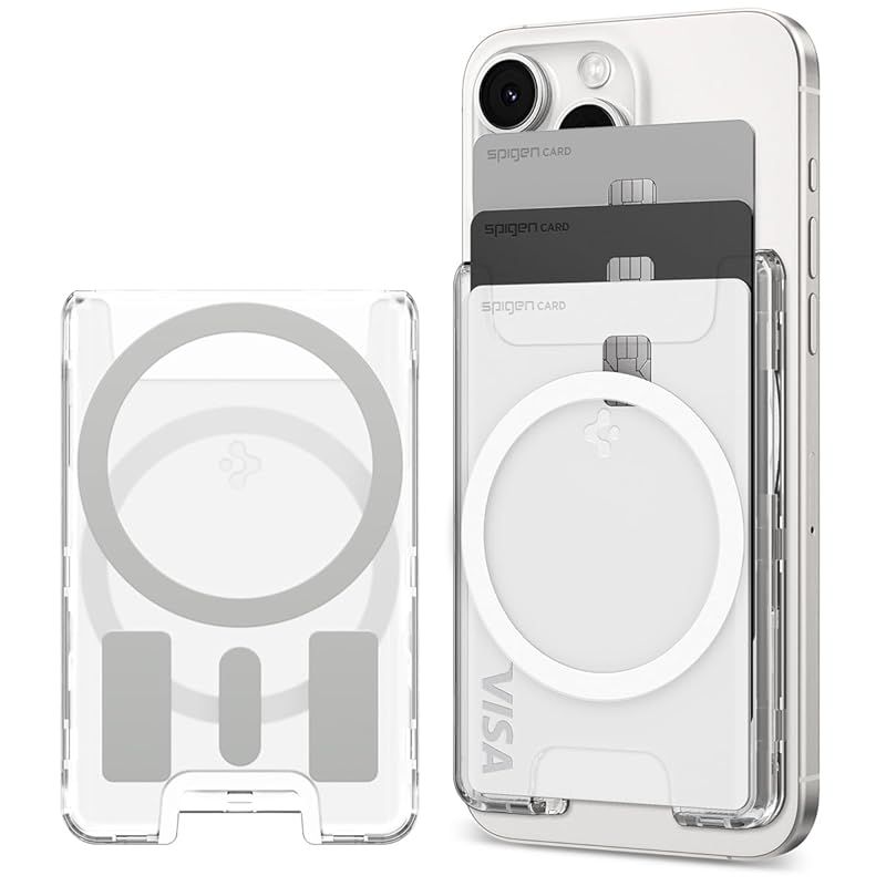 【新品】 [Spigen] MagSafe対応カードケース【両面マグネットでスマートな活用】 iPhone 17 Pro Max iPhone 17 Pro iPhone 17 iPhone Air iPhone 16/15/14/13/12シリーズ クリ 0