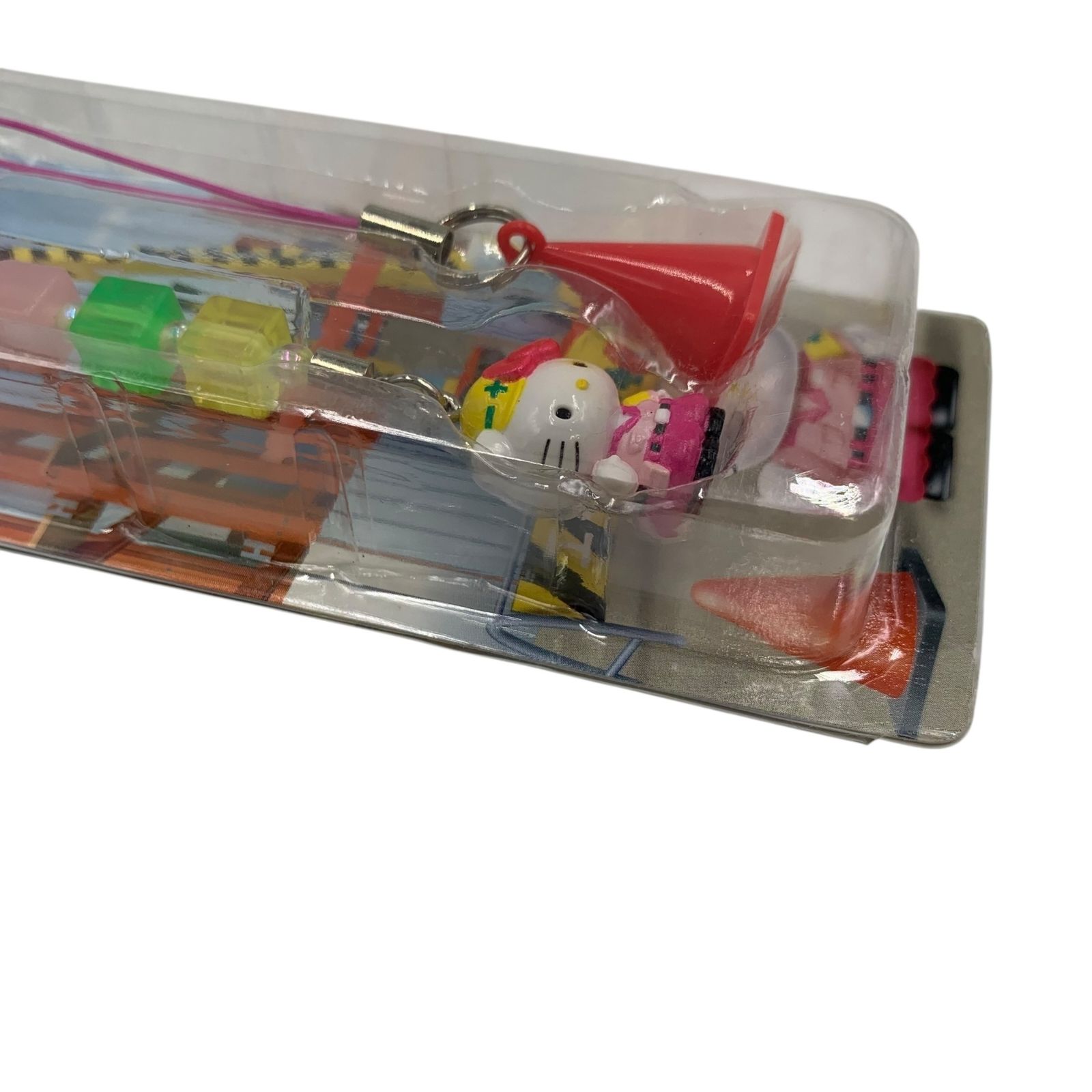 □未開封 ハローキティ 工事現場 携帯ストラップ サンリオ 2001年