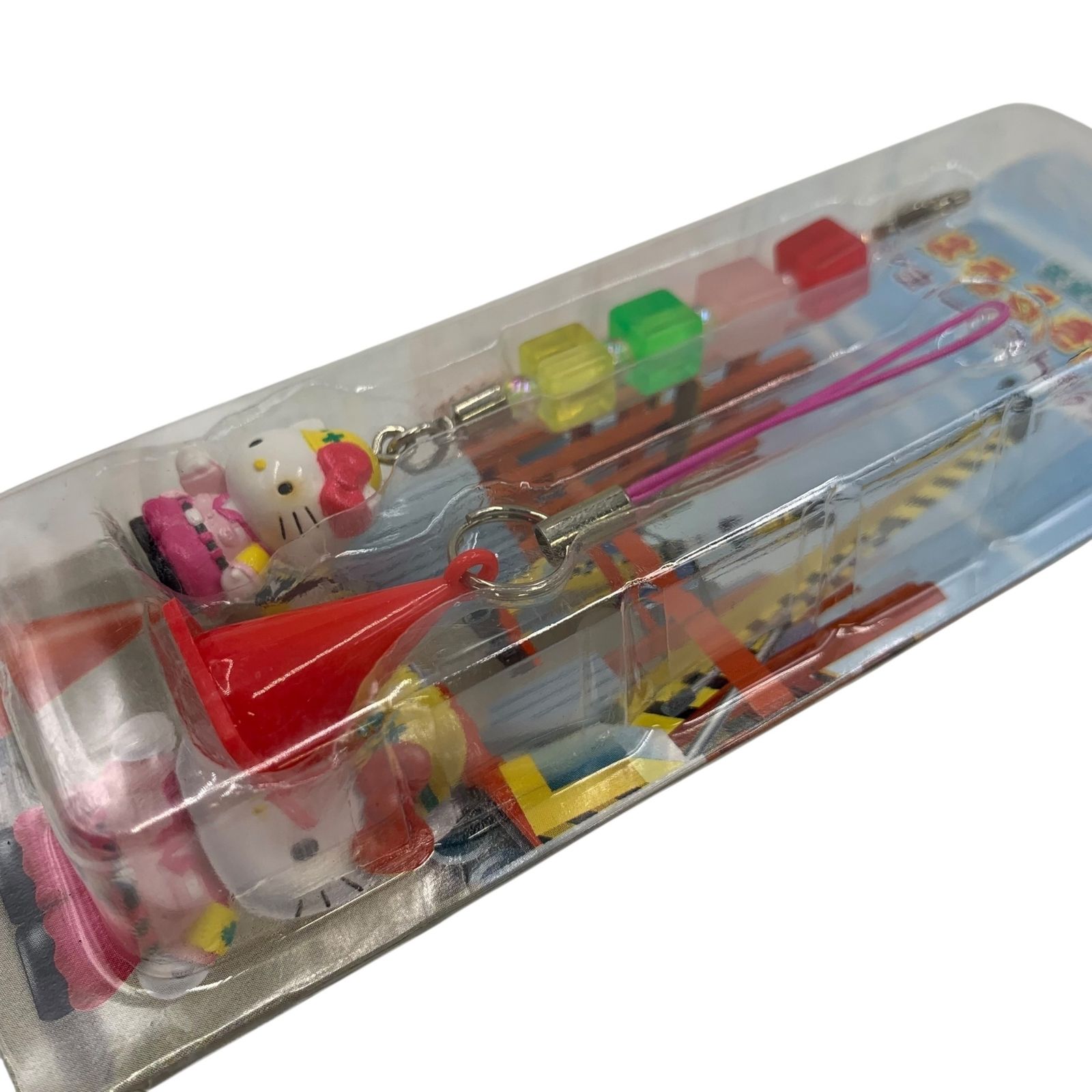 □未開封 ハローキティ 工事現場 携帯ストラップ サンリオ 2001年