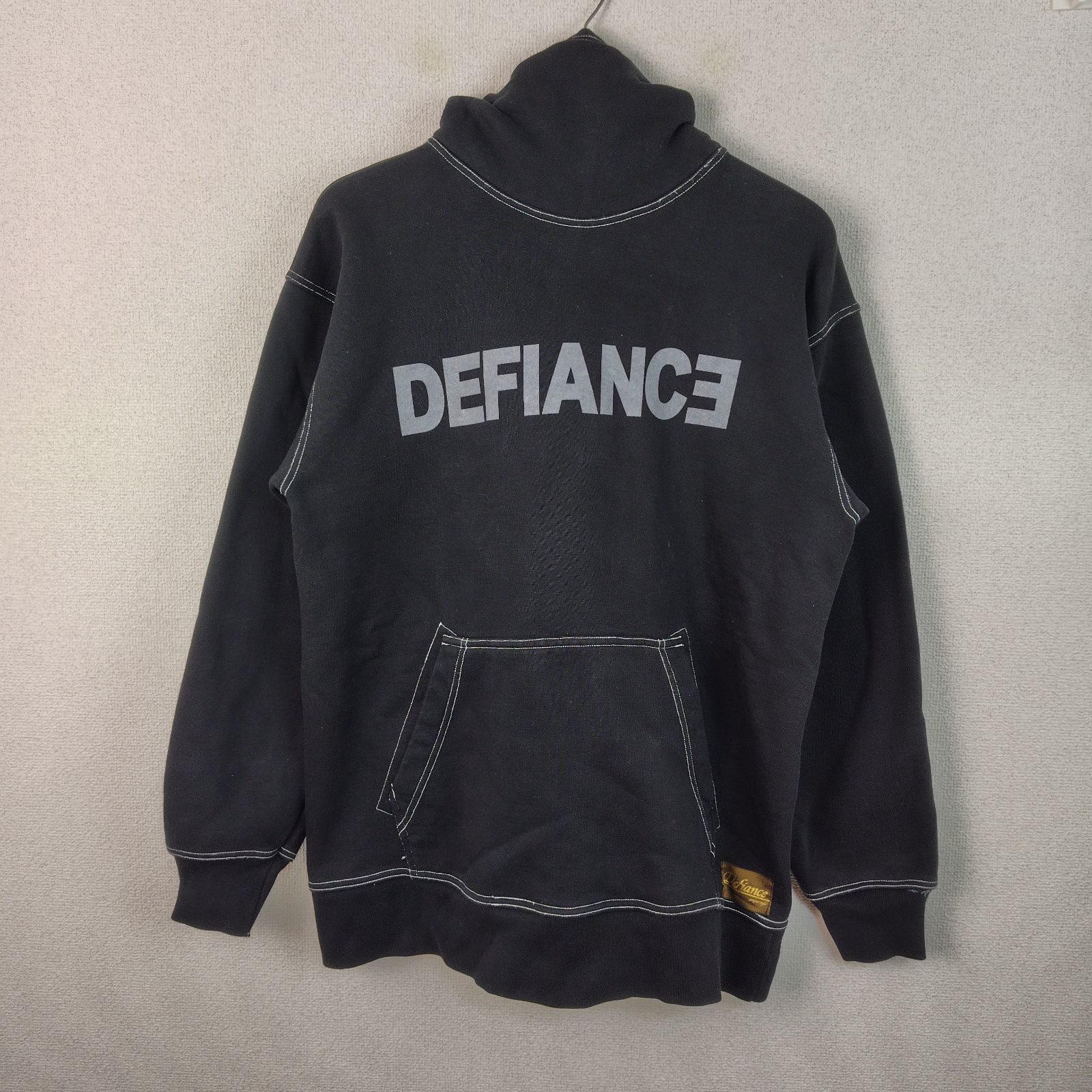 DEFIANCE デファイアンス スウェット パーカー ロゴプリント ブラック 