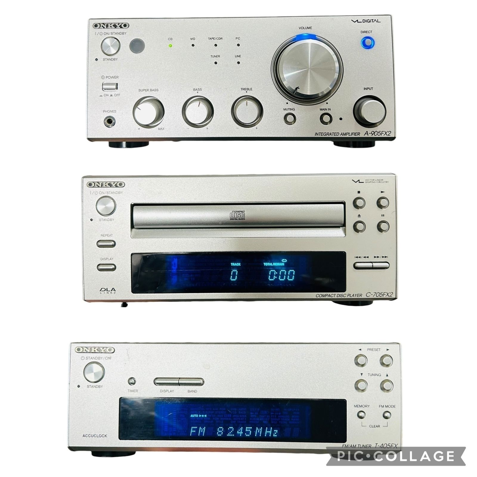 □ONKYO コンポセット A-905FX2 C-705FX2 T-405FX D-D2E アンプ CD