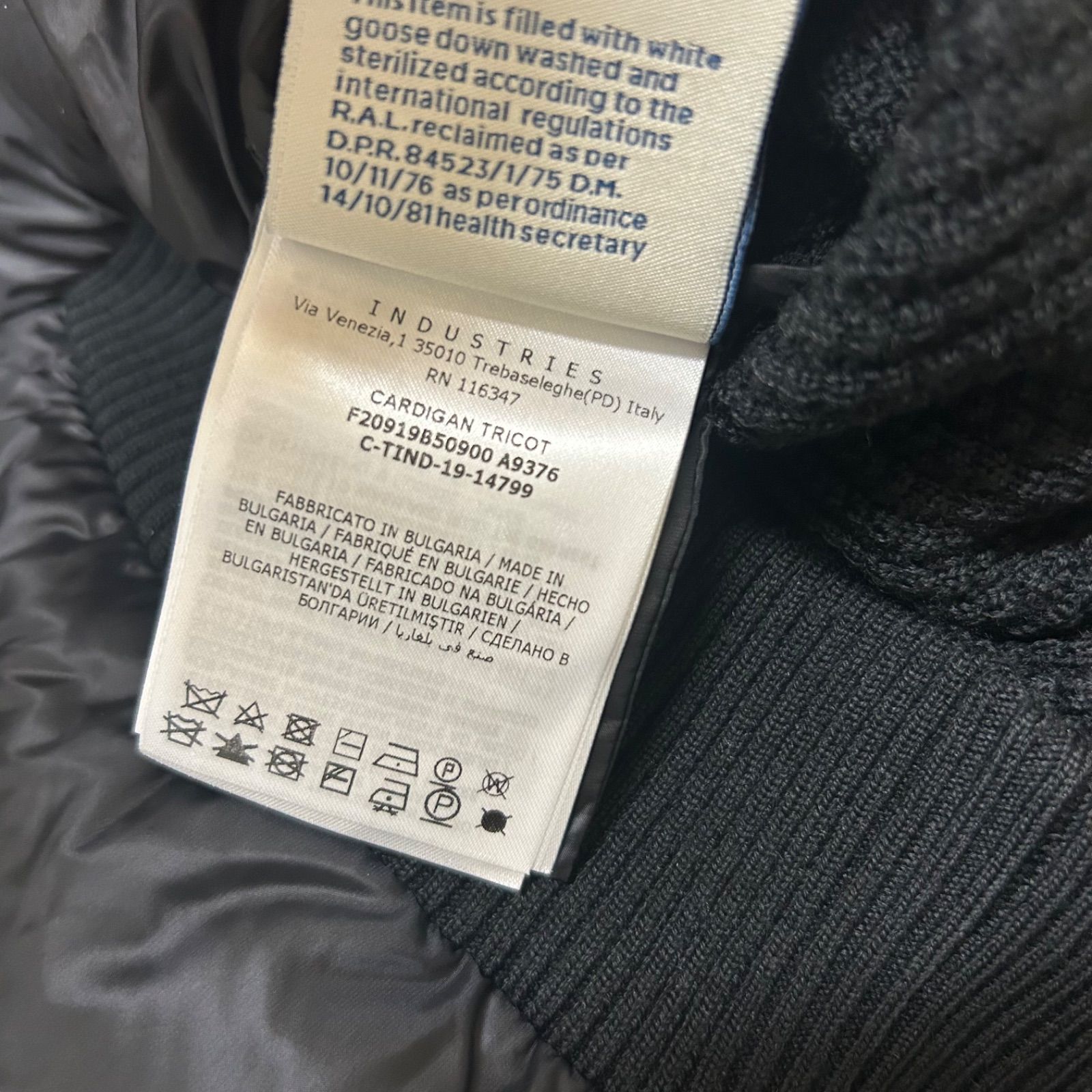 極美品】 MONCLER モンクレール ハイブリッドダウンニットジャケット黒 