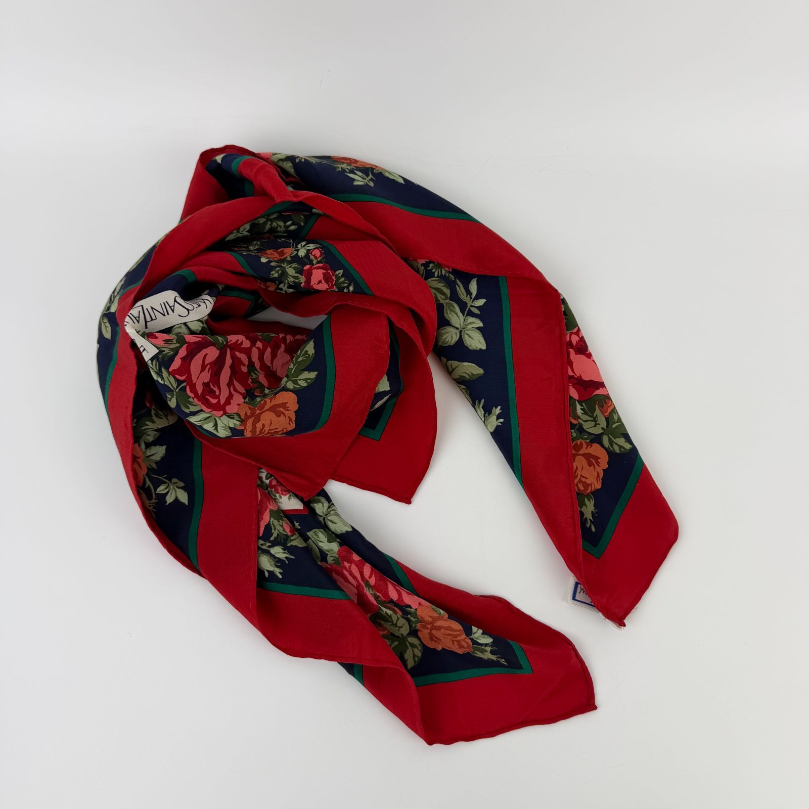 Silk scarf Saint laurent 絹 スカーフ ヴィンテージ YVES SAINT