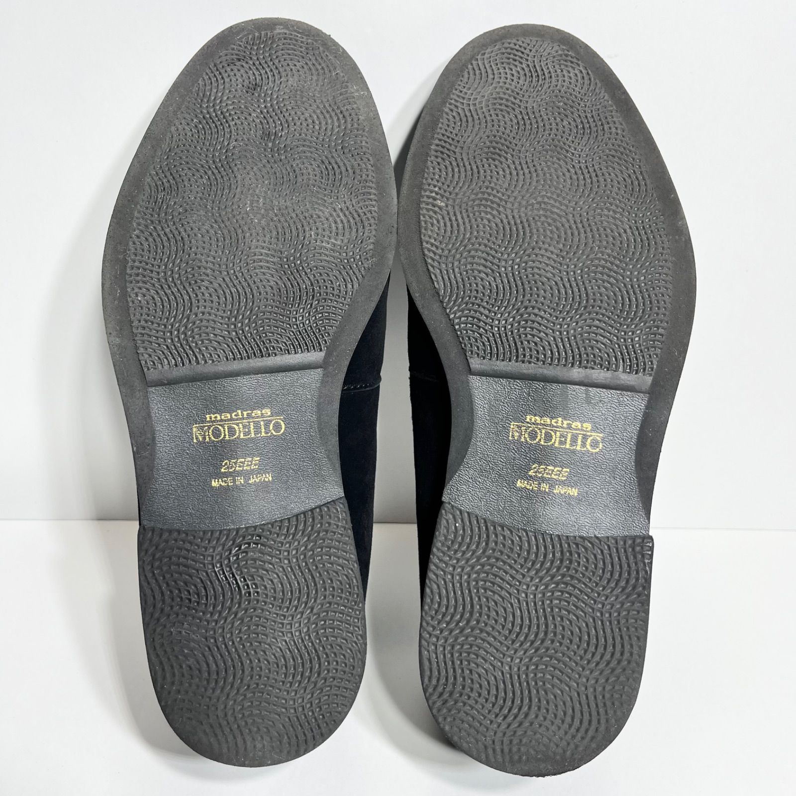 極美品】madras マドラス モデロ スエード ビットローファー 25.0cm 黒 