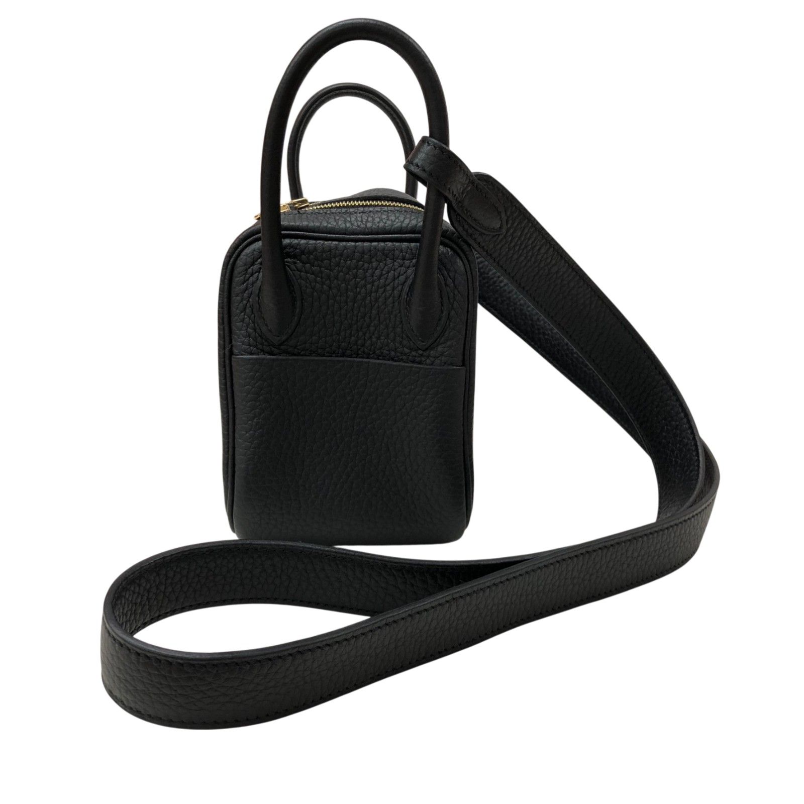 エルメス HERMES リンディミニ B刻 ブラック ゴールド金具 トリヨン 
