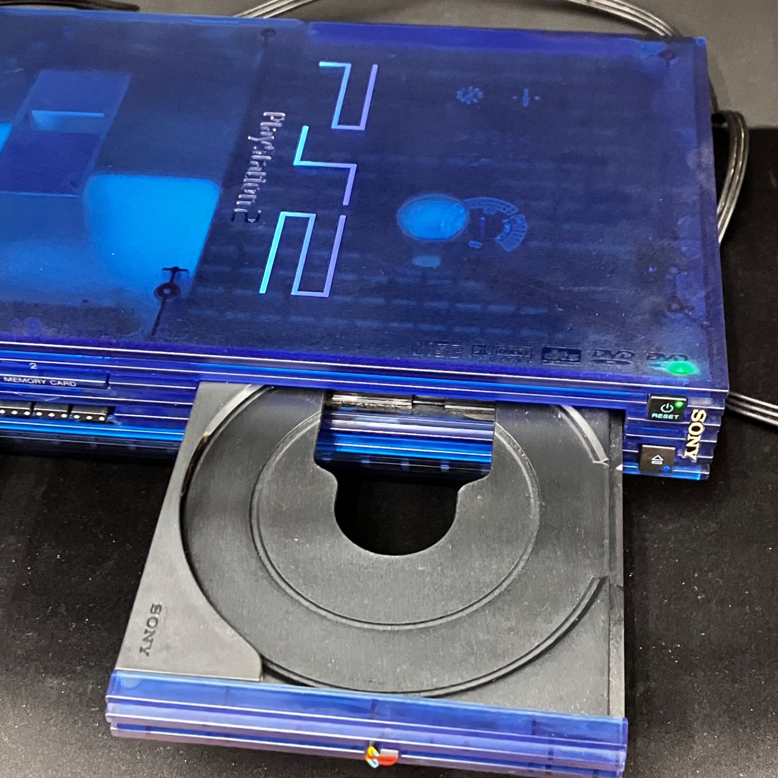 中古 PS2 本体 SCPH-37000 オーシャンブルー 動作確認済み ジャンク