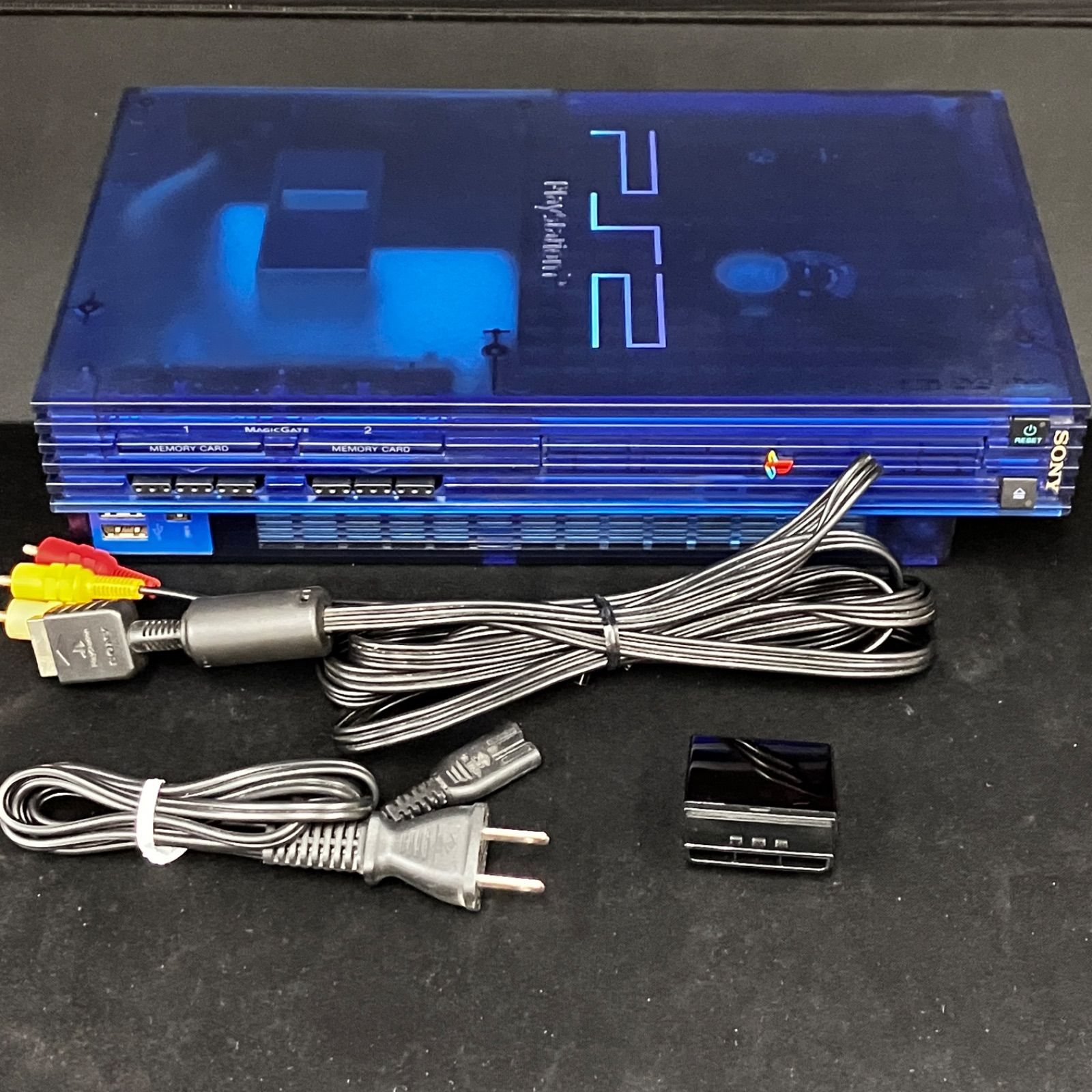 中古 PS2 本体 SCPH-37000 オーシャンブルー 動作確認済み ジャンク