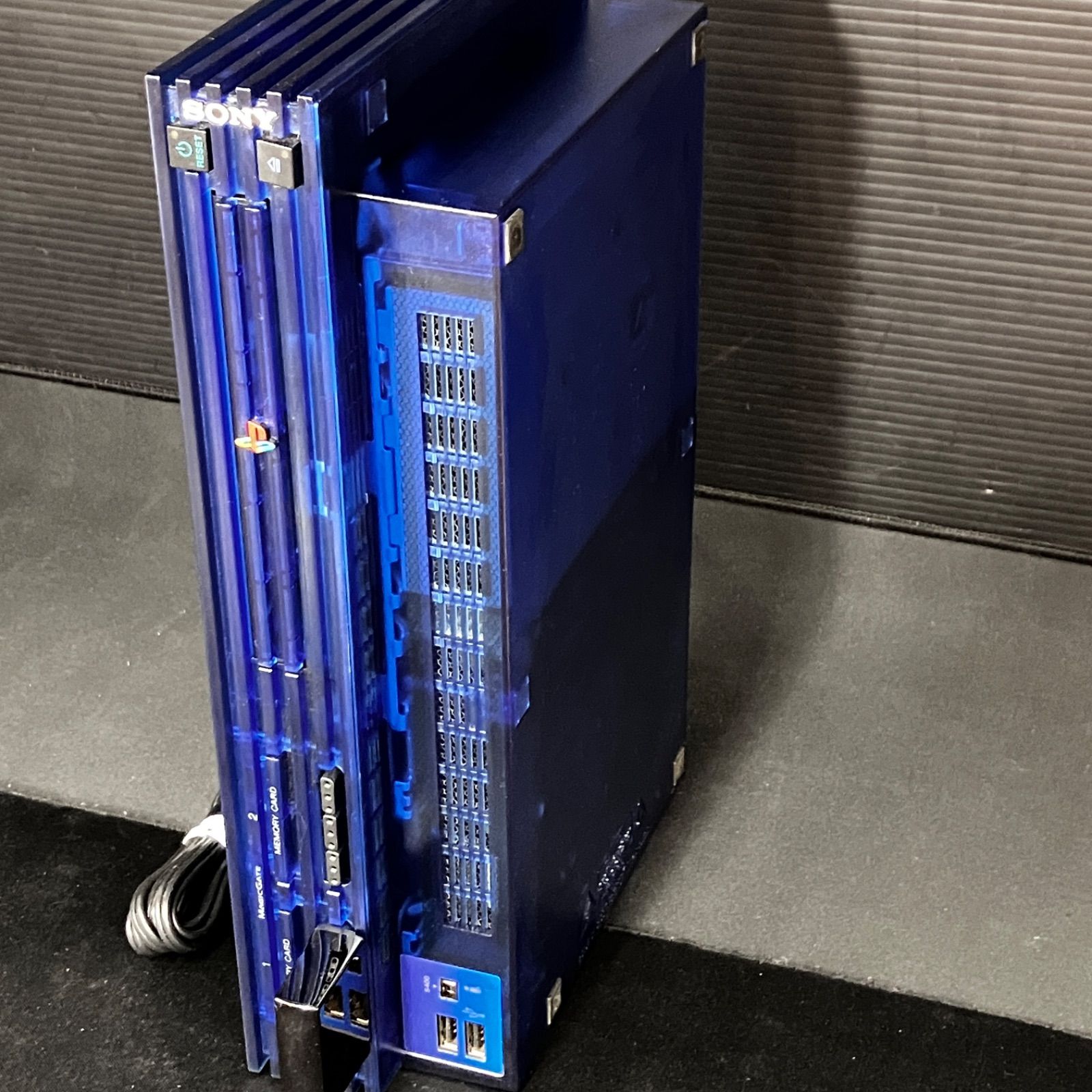 中古 PS2 本体 SCPH-37000 オーシャンブルー 動作確認済み ジャンク