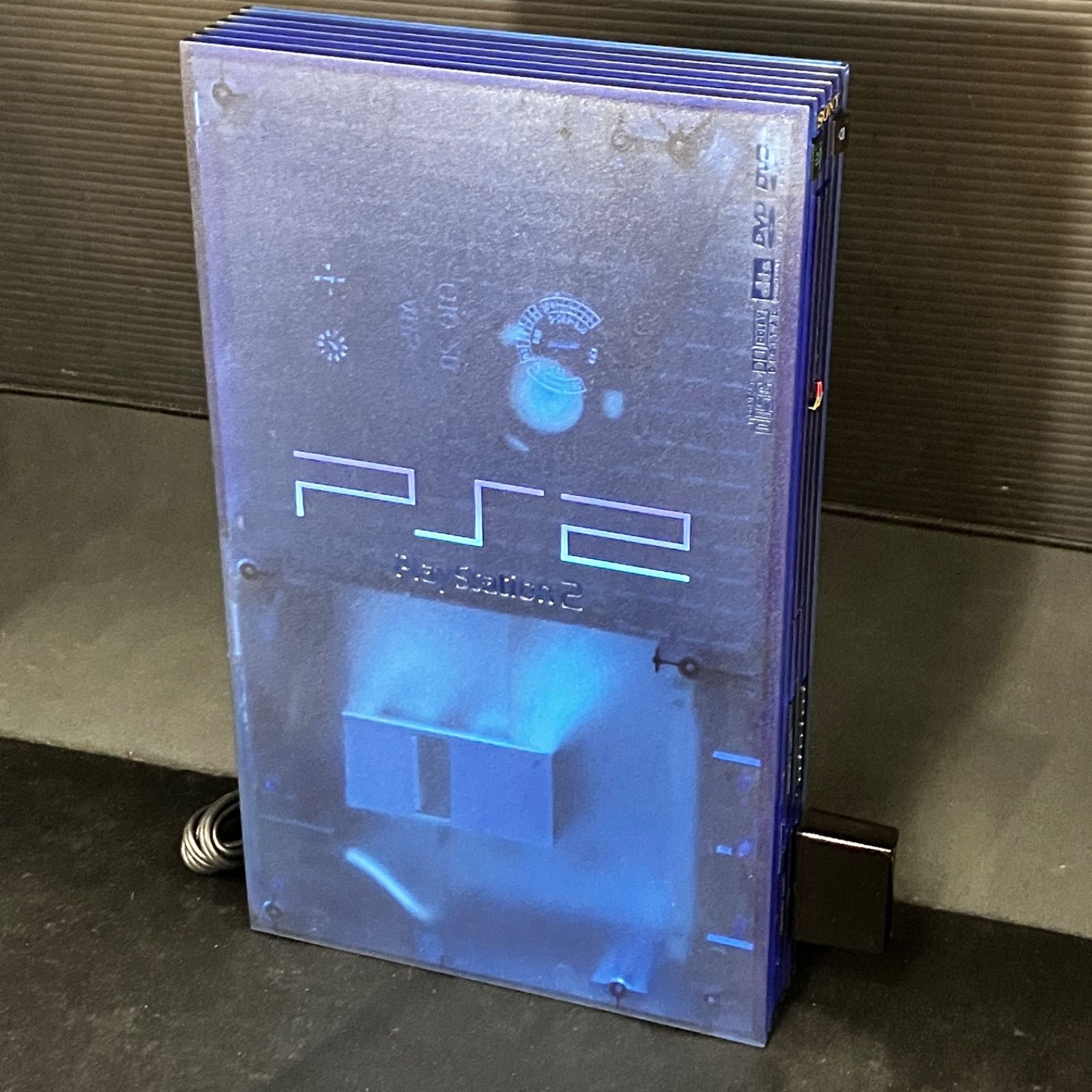 中古 PS2 本体 SCPH-37000 オーシャンブルー 動作確認済み ジャンク