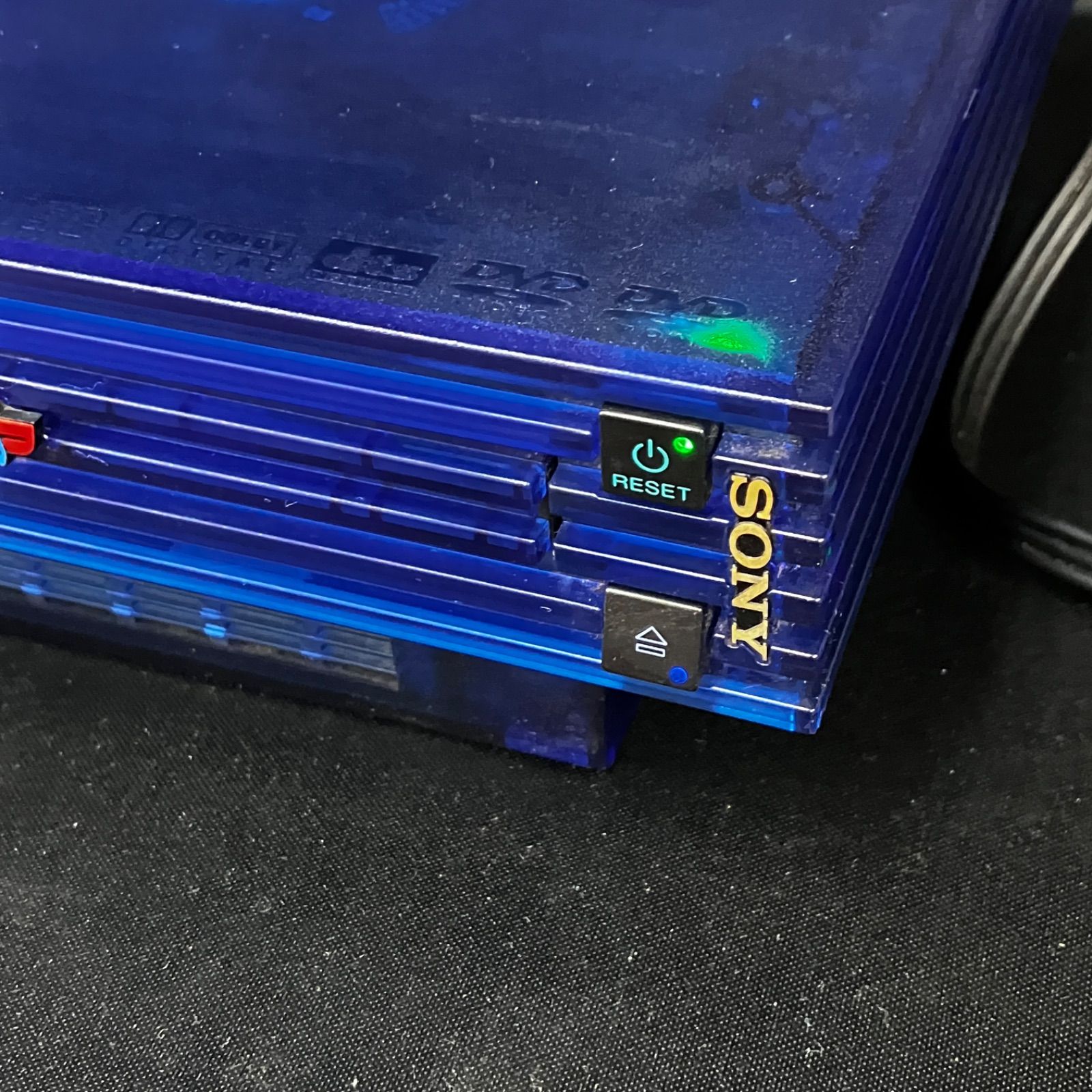 中古 PS2 本体 SCPH-37000 オーシャンブルー 動作確認済み ジャンク