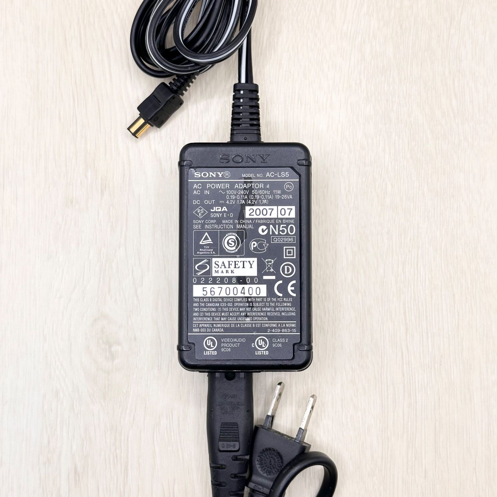 AC-LS5 SONY Sony genuine AC adapter charger Cyber-shot Cyber-shot camcorder DSC-WX1 DSC-TX1 DSC-W190 DSC-T90 DSC-T900 DSC-W270 DSC-W220 etc 80609-277