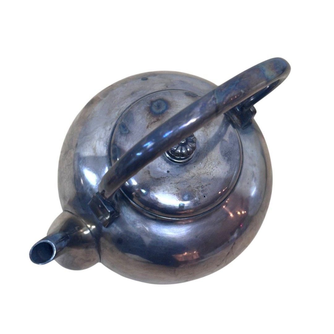 煎茶道具】純銀口打出し銀瓶急須湯沸かし薬缶やかん100%ハンドメイド