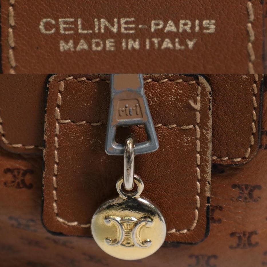 90s】CELINE セリーヌ ボストンバッグ 茶 トリオンフ マカダム 本革 90s】CELINE セリーヌ ボストンバッグ 茶 トリオンフ マカダム 本革