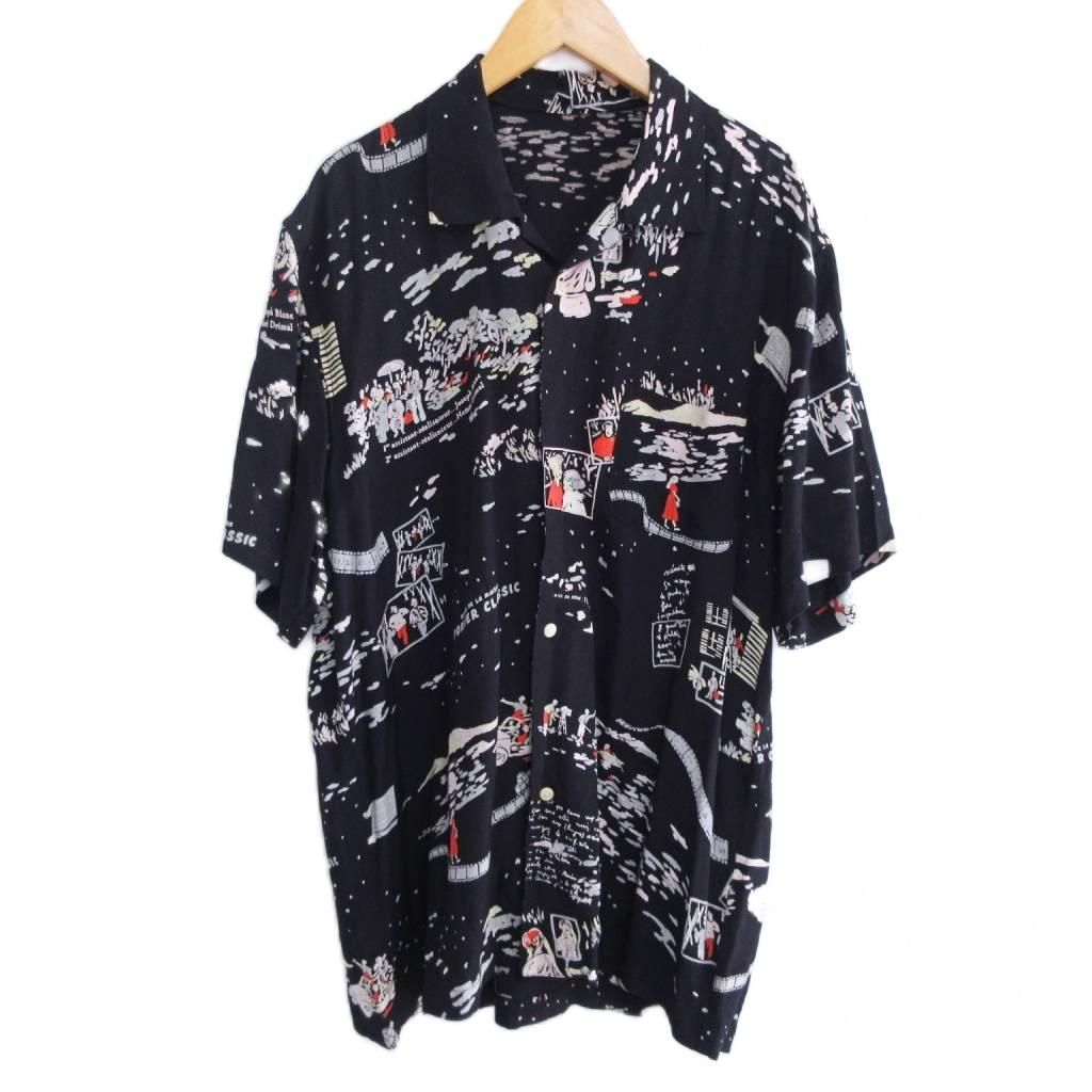 ポータークラシック Porter Classic アロハシャツ 総柄 シネマ柄 ロゴ
