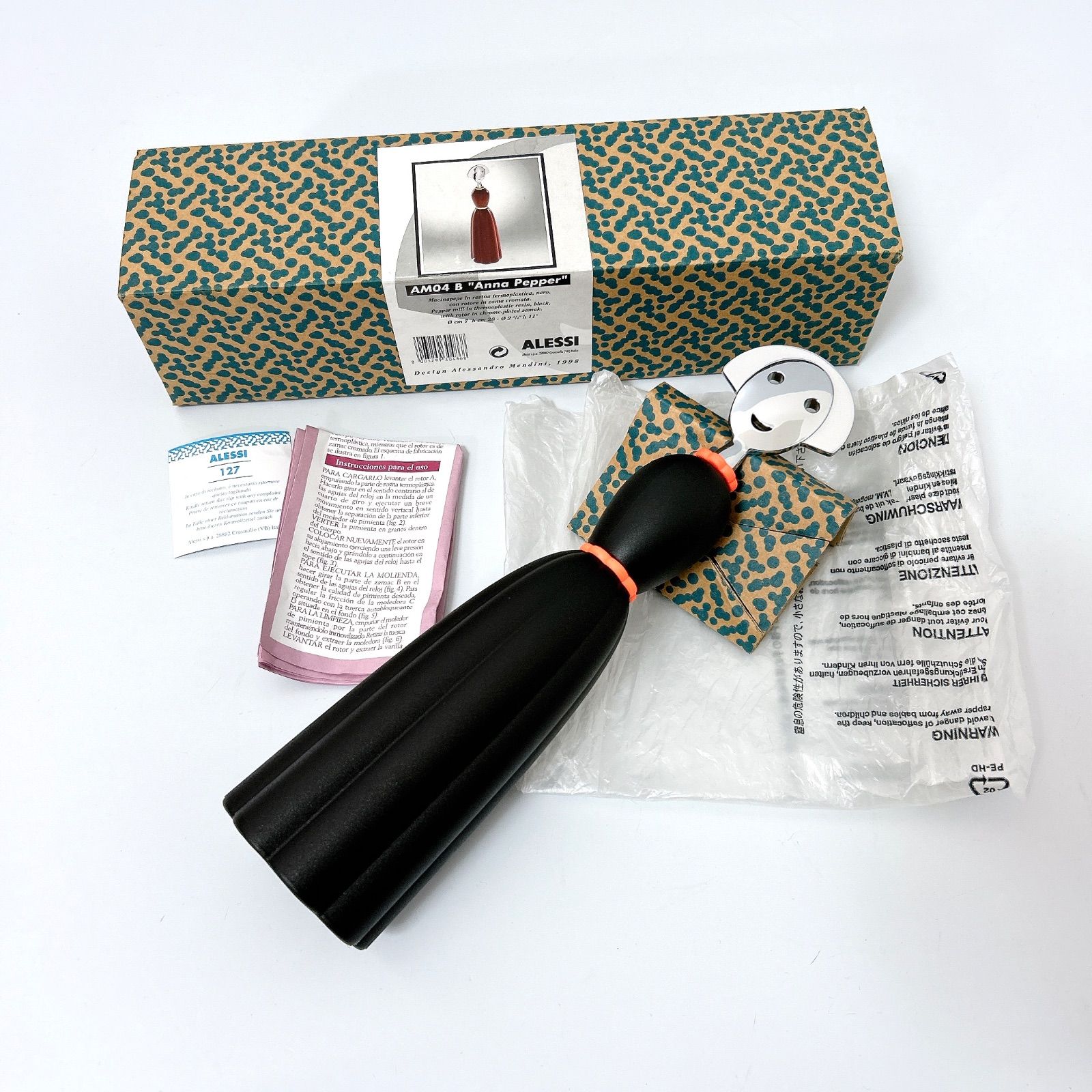 ALEESI アレッシィ 美品 AM04B Anna pepper アンナペッパーミル ブラック 4,872円