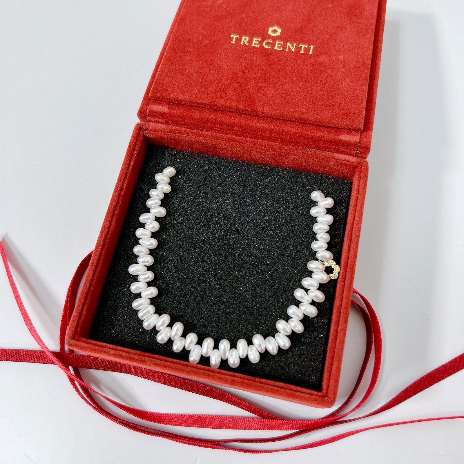 TRECENTI トレセンテ K10YG クレオパール ネックレス 淡水パール 
