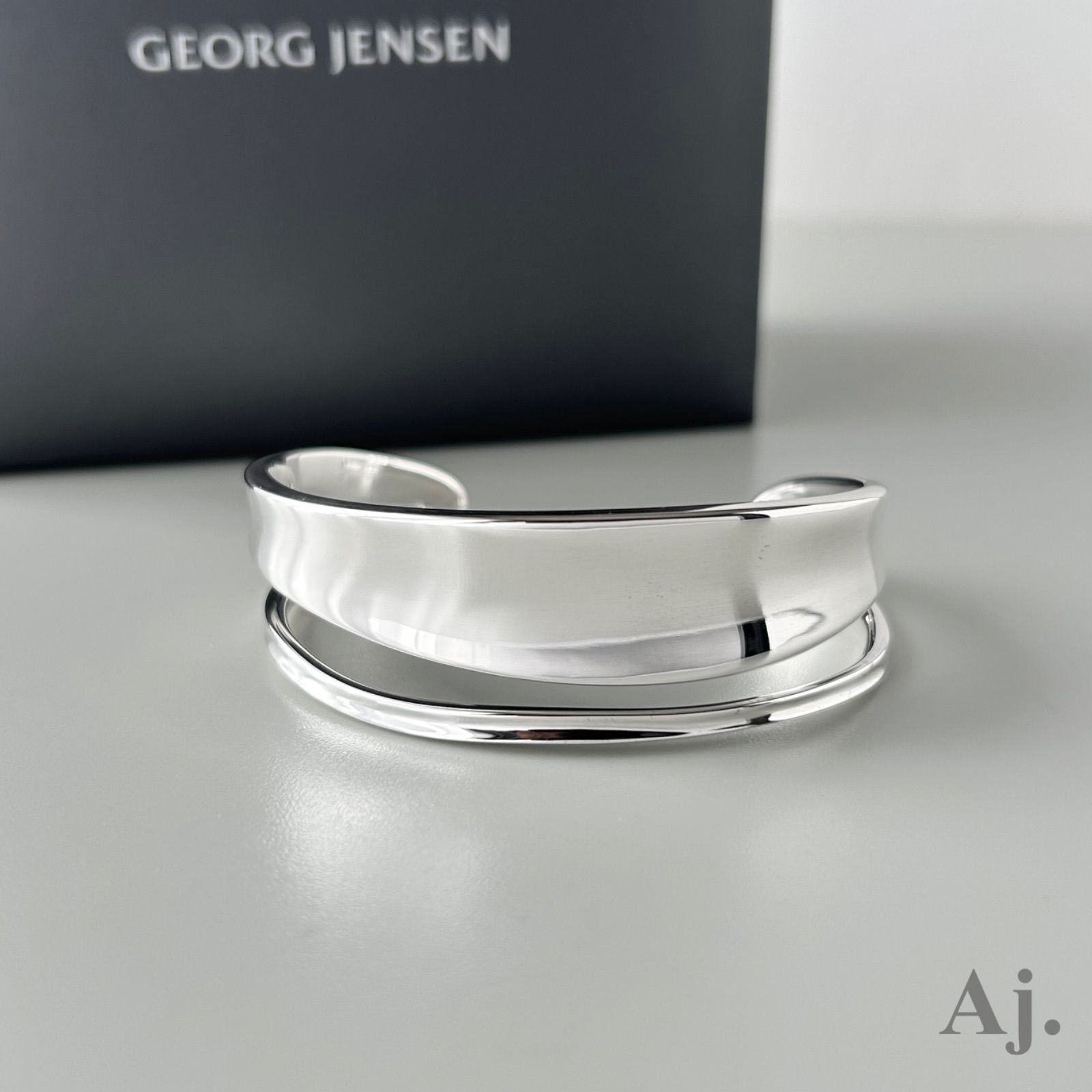 ジョージジェンセン バングル ダブル ノット SV925 GEORGE JENSEN L 