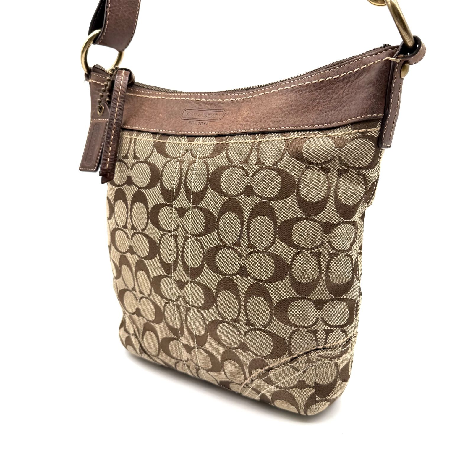 良品】COACH y2k canvas signature shoulder bag コーチ シグネチャー 