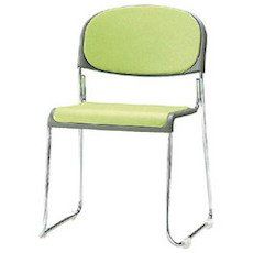  TOKIO ミーティングチェア スタッキング ビニールレザー インディゴブルー FNM-10L-IB 木製スツール オフィスチェア ワークチェア 椅子 チェア