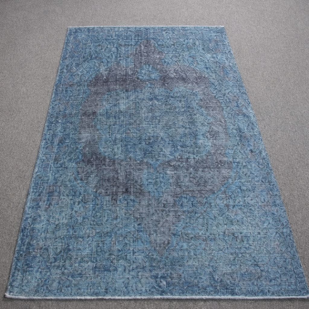 トルコヴィンテージラグ シャビーブルー メダリオン - メルカリ