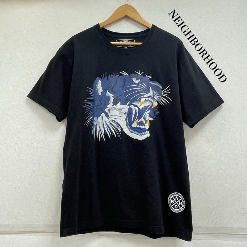 ネイバーフッド タイガー プリント 半袖 Tシャツ 青虎 ロゴ メンズ L