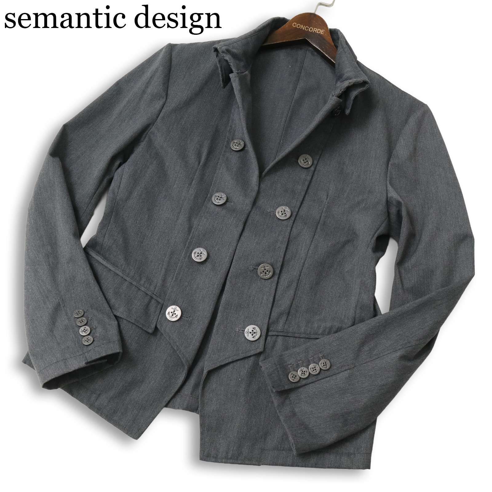 〇　semanticdesign　セマンティックデザイン　ナポレオンジャケット semantic design セマンティック デザイン 通年☆ スタンドカラー