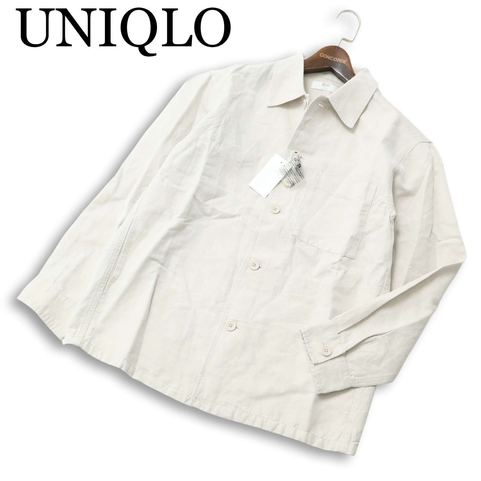 【未使用】リネン シャツジャケット/M 新品 25SS】 UNIQLO ユニクロ 春夏☆ コットン リネン シャツ