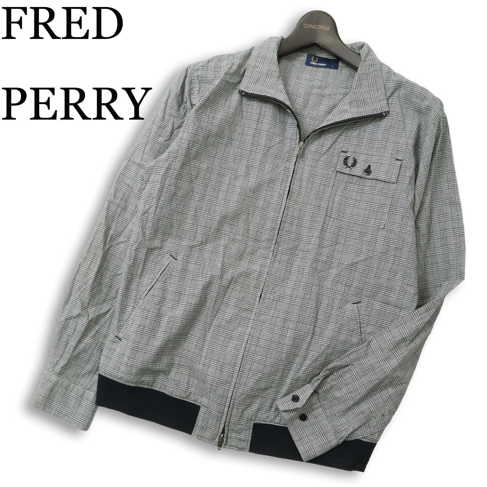 FRED PERRY フレッドペリー 通年 ロゴ刺☆ 綿100% グレンチェック 