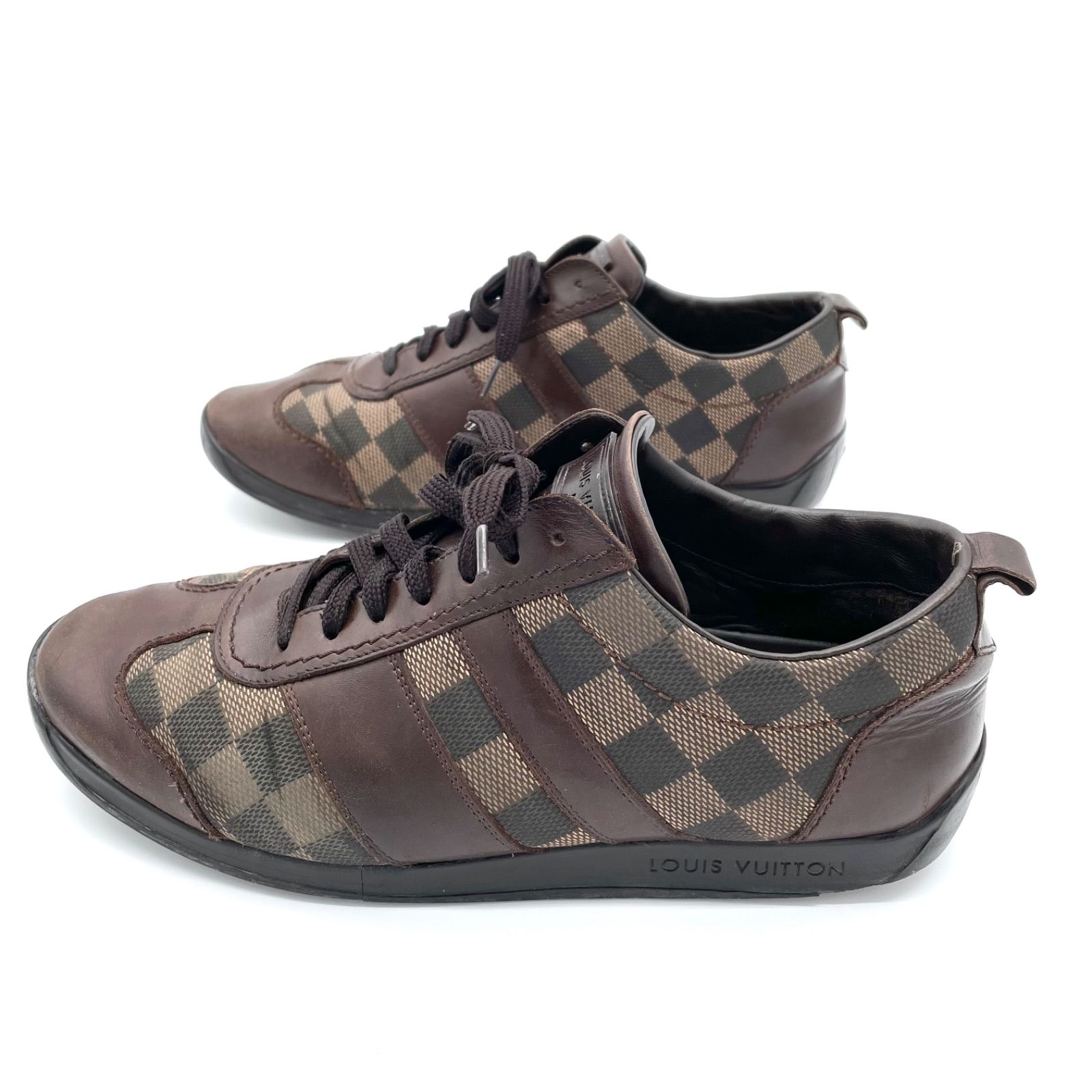 訳あり 難あり LOUIS VUITTON ルイヴィトン ダミエ エベヌ スニーカー 