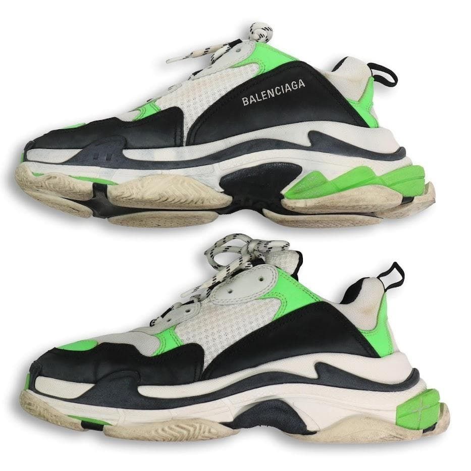 メンズ BALENCIAGA バレンシアガ トリプルS スニーカー 44 ネオン 緑