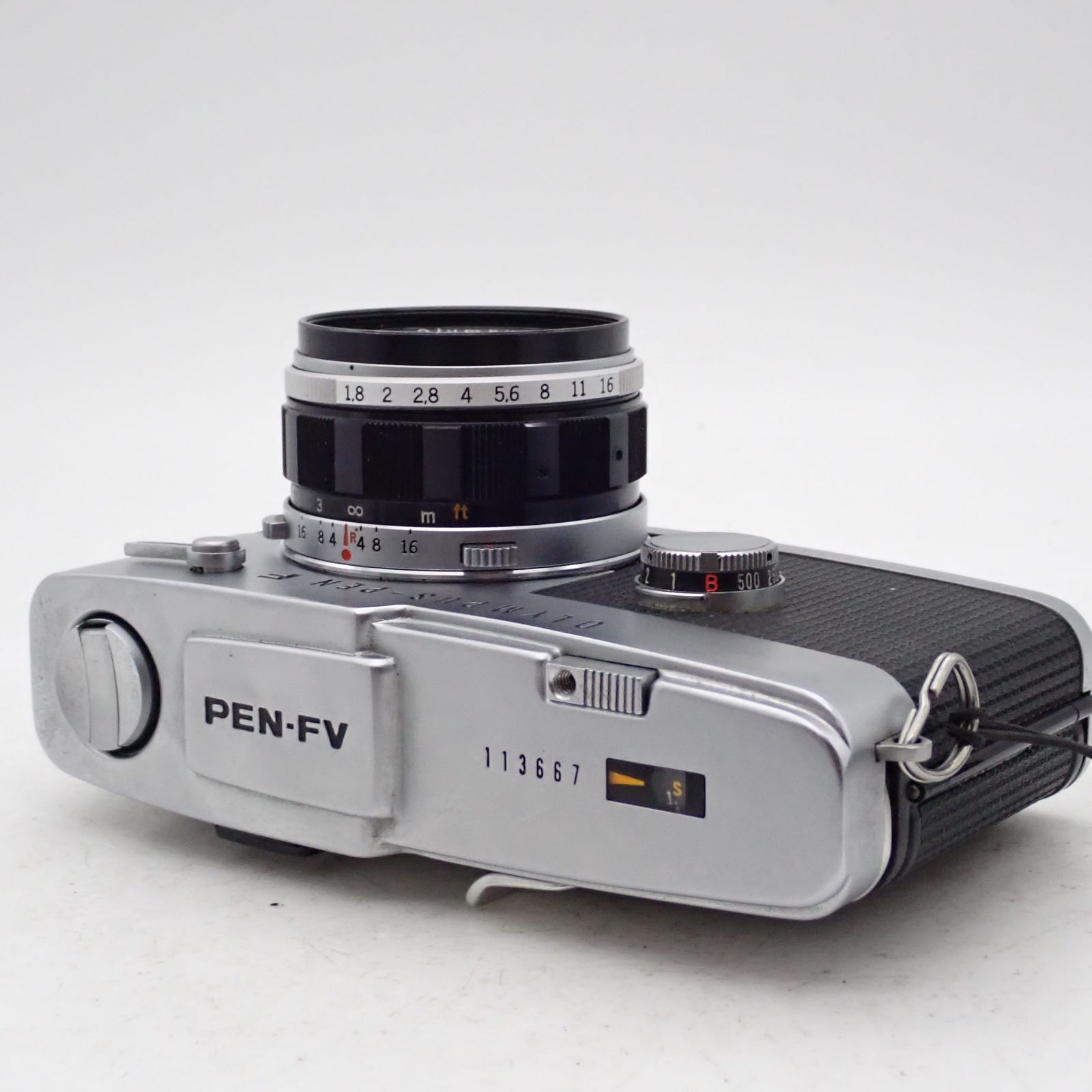 美品 OLYMPUS Pen FV 一眼レフフィルムカメラ ハーフフレイム 113667 F