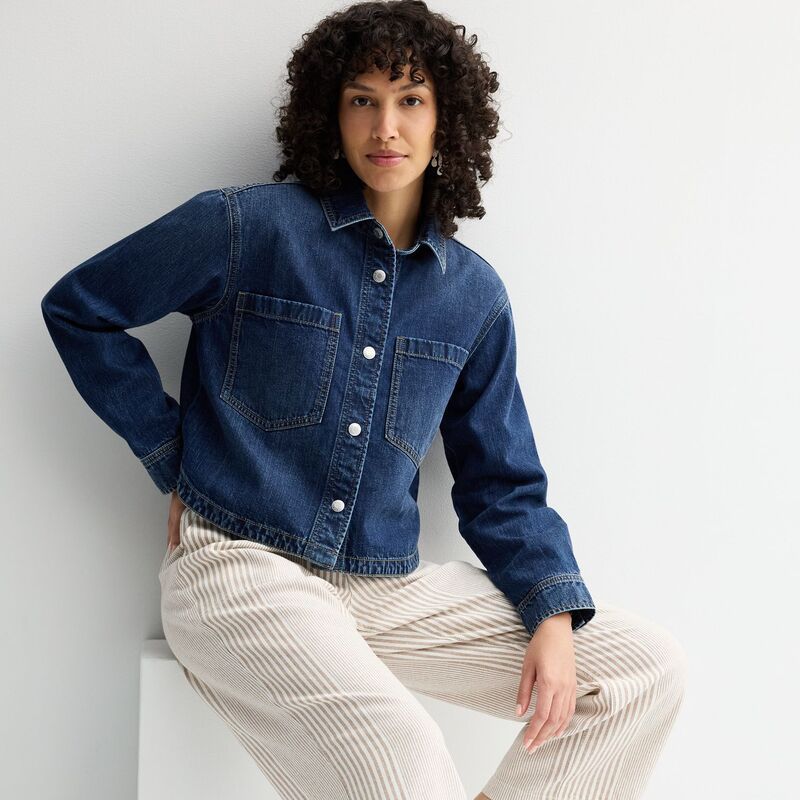 ソノマ レディース アウター ジャケット・ブルゾン クロップド Womensonoma Goods For Life Cropped Shacket Dark Wash