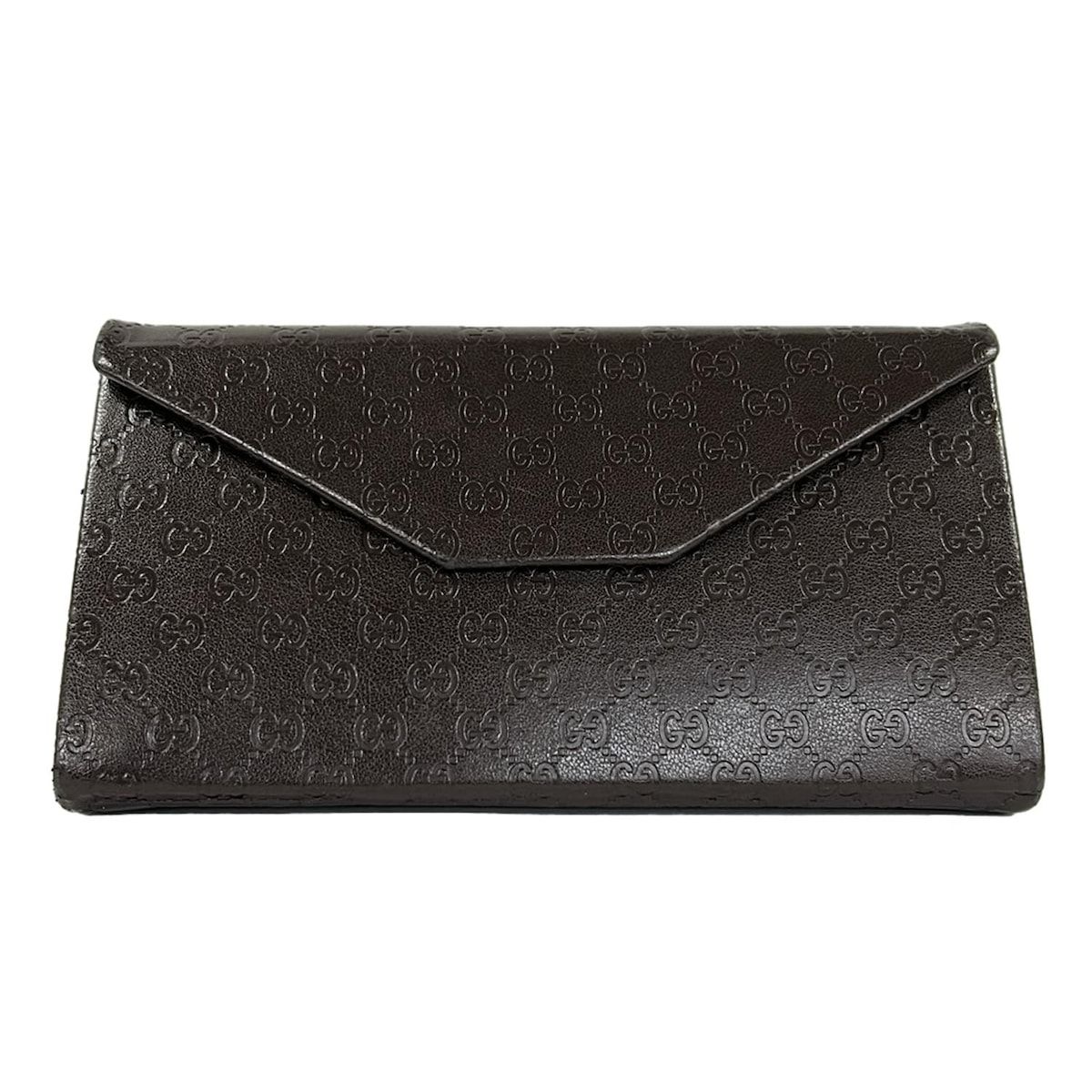 GUCCI(グッチ) メガネケース マイクログッチシマ ダークブラウン