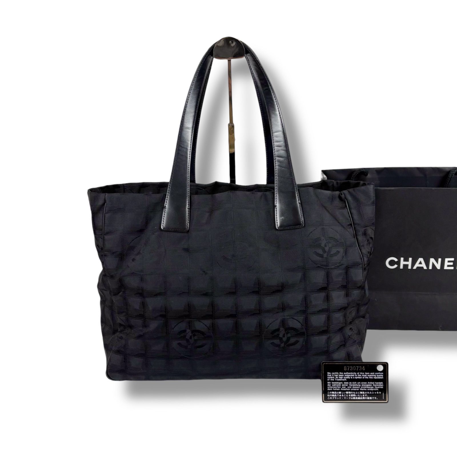 CHANEL シャネル ニュートラベルライン ブラックトートバッグ