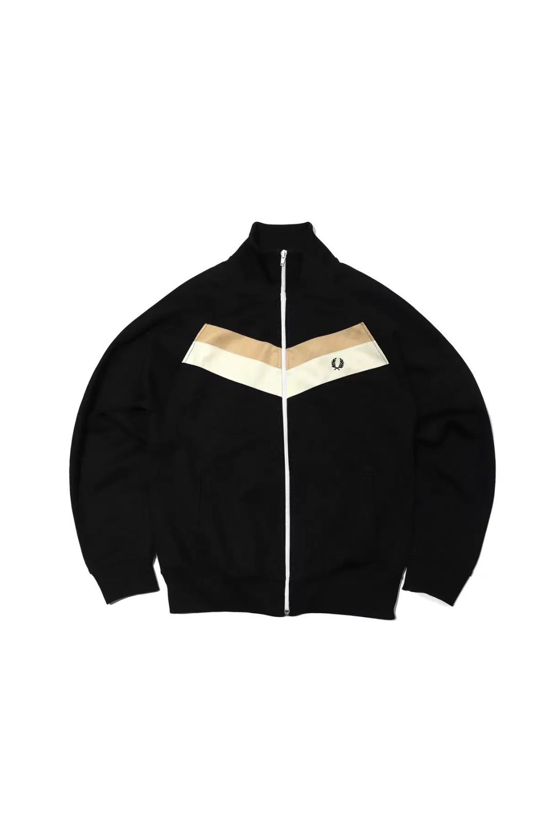 FRED PERRY ブラック 쉐ブロン トラックジャージ size S-ハイ 