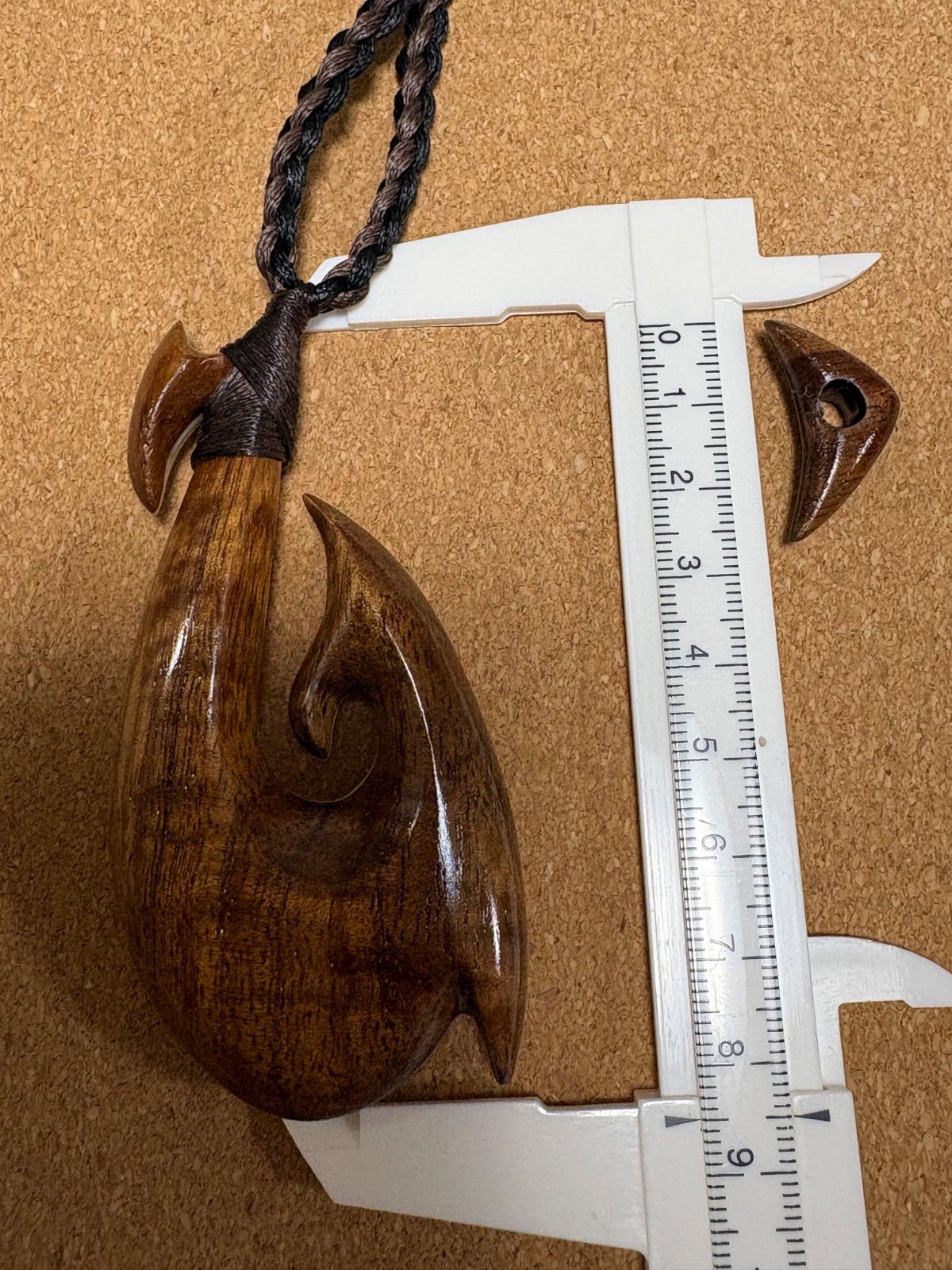 ボーンカービング ネックレス(hksw14)Lサイズ ハワイアンコア×マッコウ