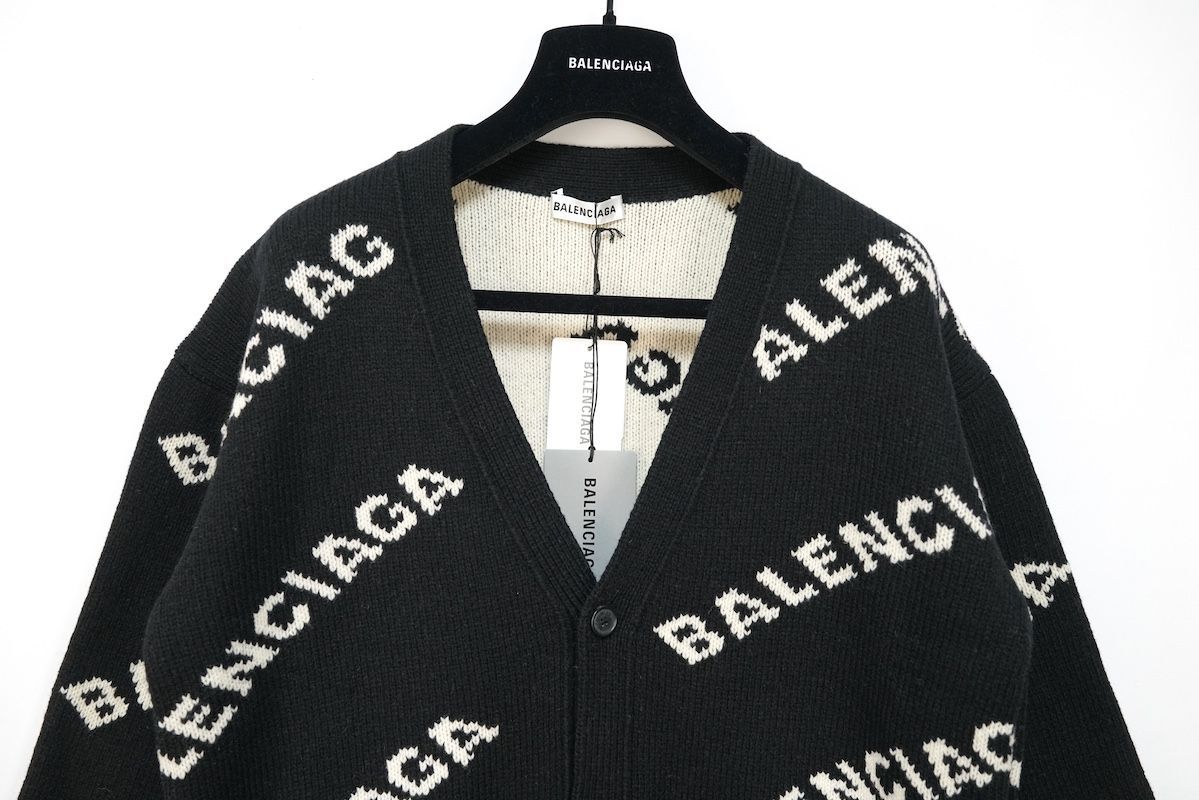 BALENCIAGA バレンシアガ All Over Logo CARDIGAN オールオーバー ロゴ